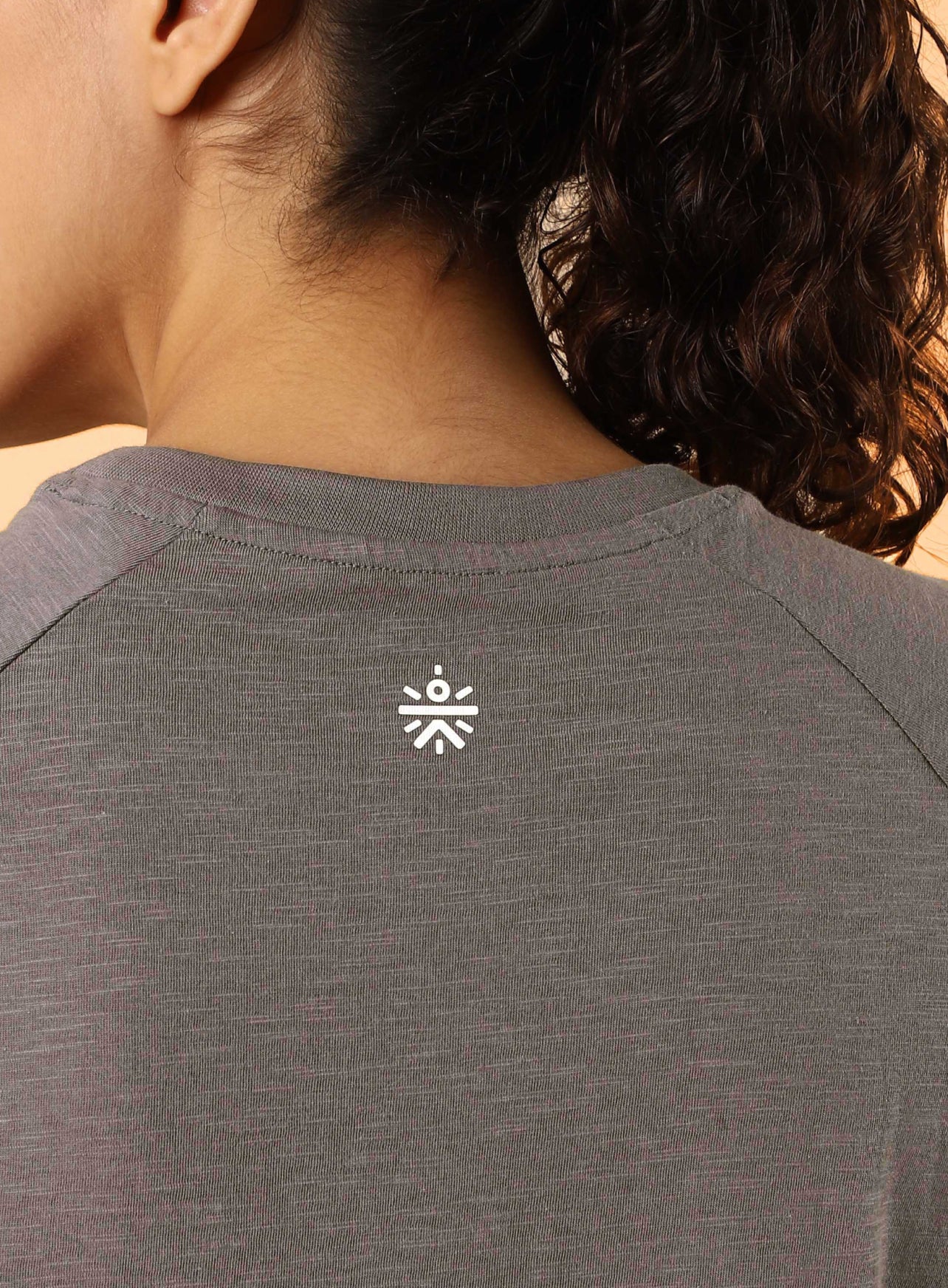 Women's Dark Grey Club Boxy Crop fit T-shirt