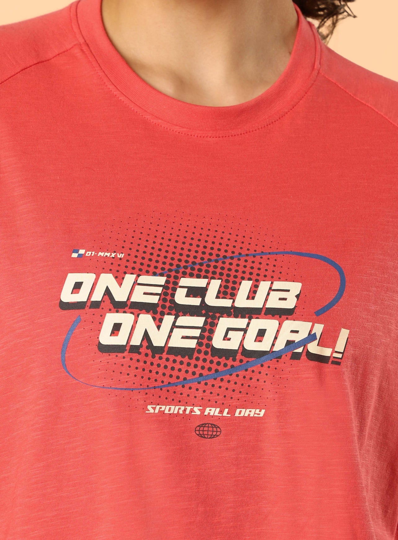 Women's Orange Club Boxy Crop fit T-shirt