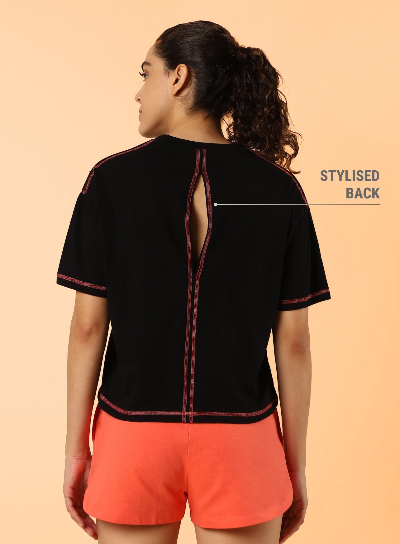 Women's Black Unity Boxy Crop fit Top