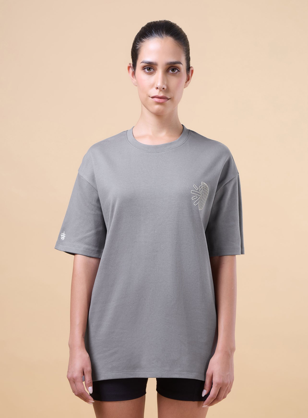 Women's Dark Grey Cult Brand Carrier Oversized T-shirt