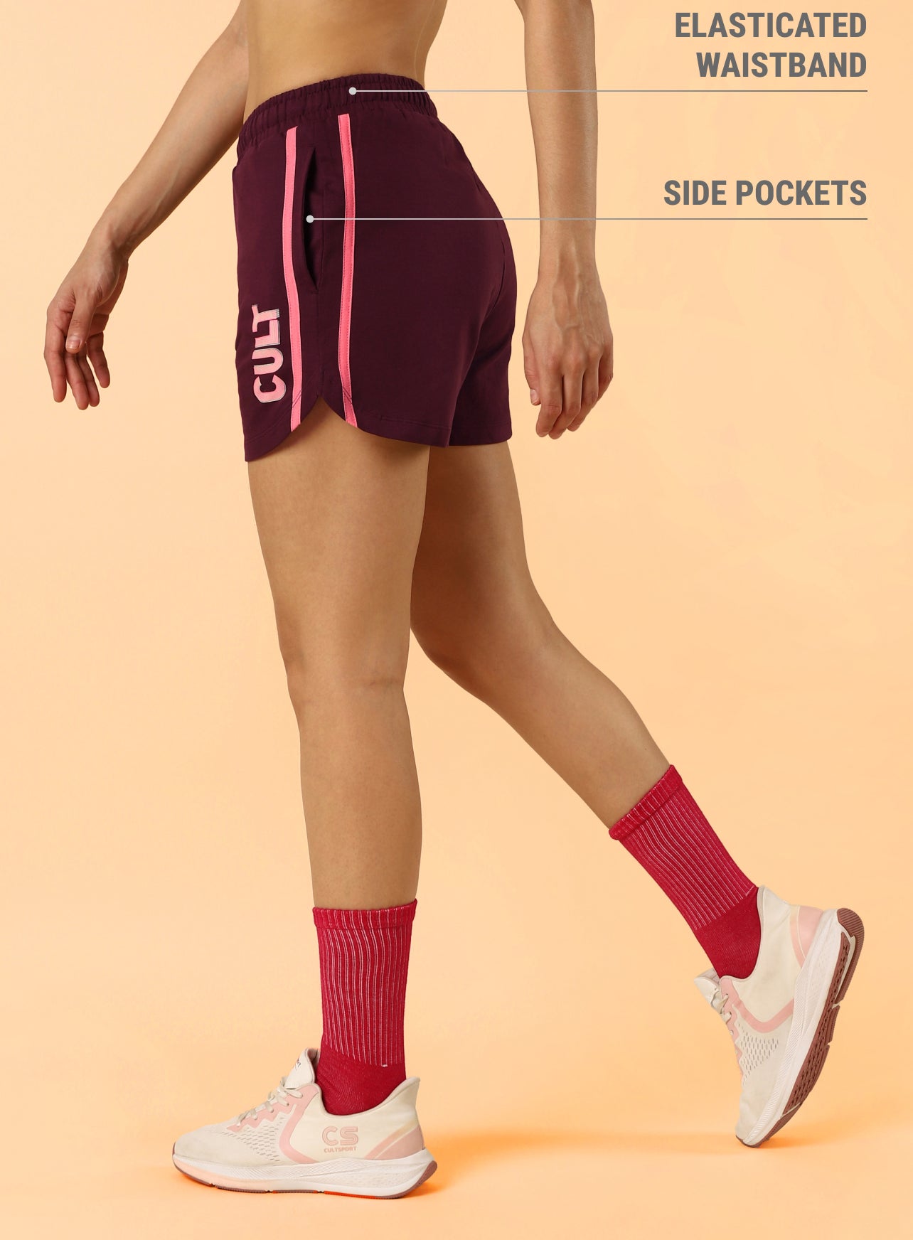 Women's Maroon Club Brand Carrier Shorts