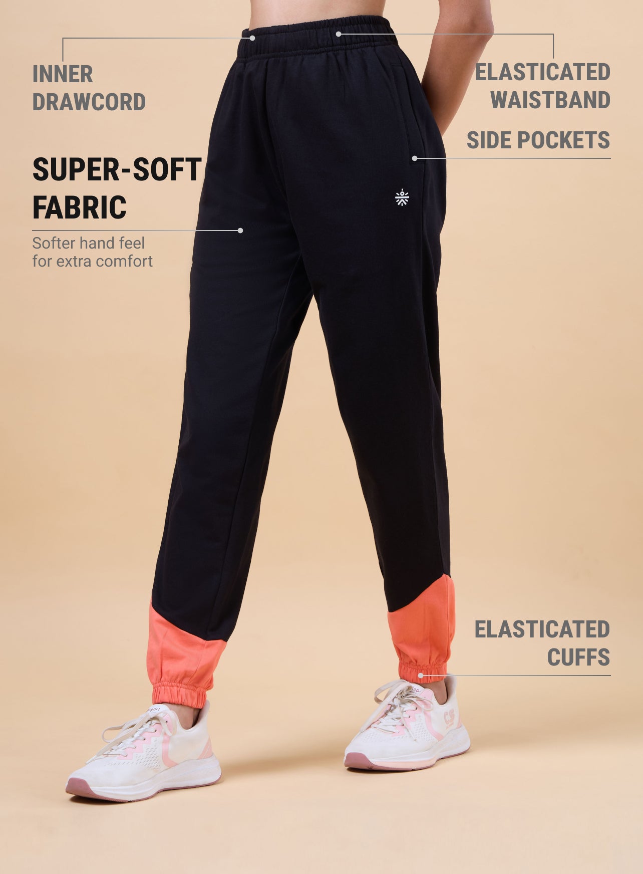 Women's Black Play in Leisure Joggers
