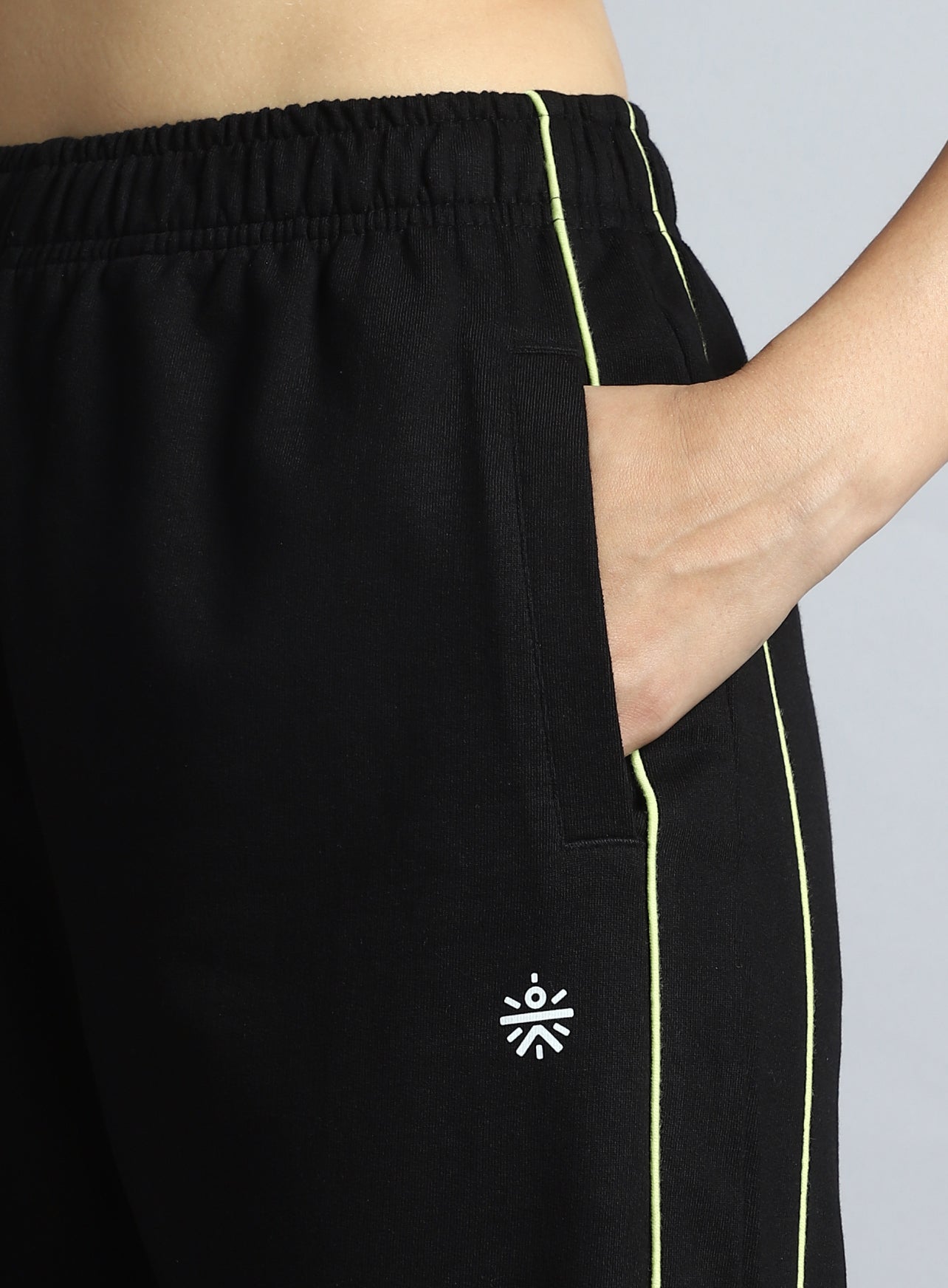 Women's Black Community Straight Trackpants