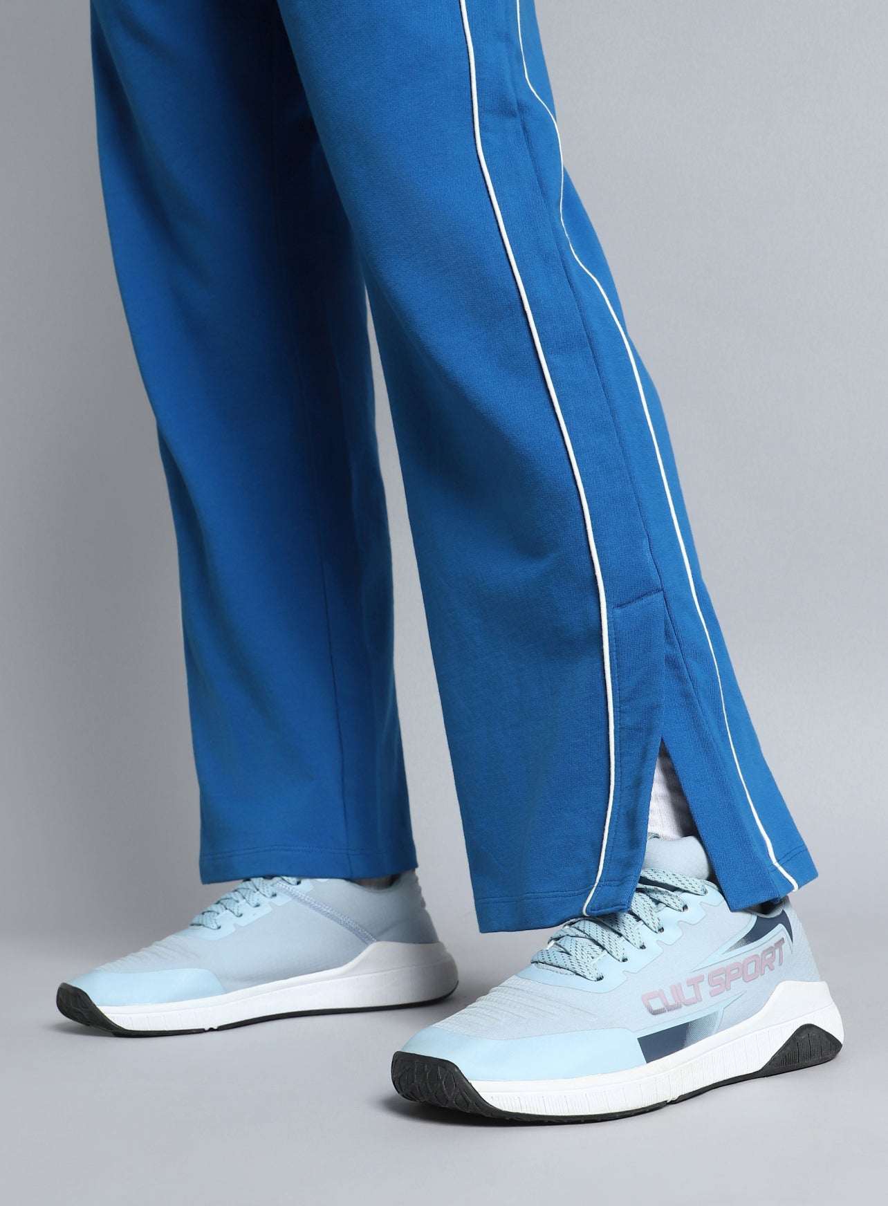 Women's Blue Community Straight Trackpants