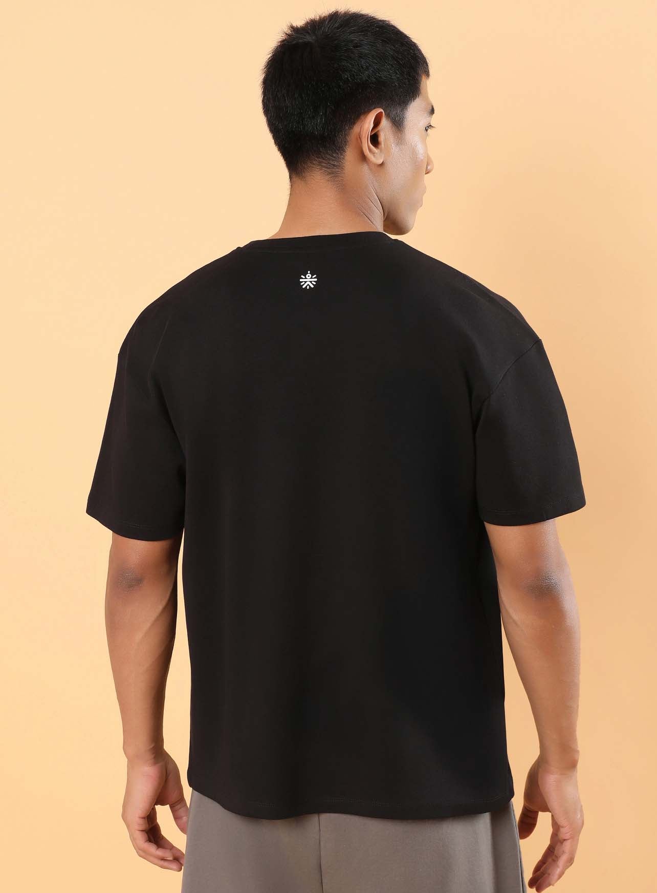 Men's Black Power Play Relaxed fit T-shirt