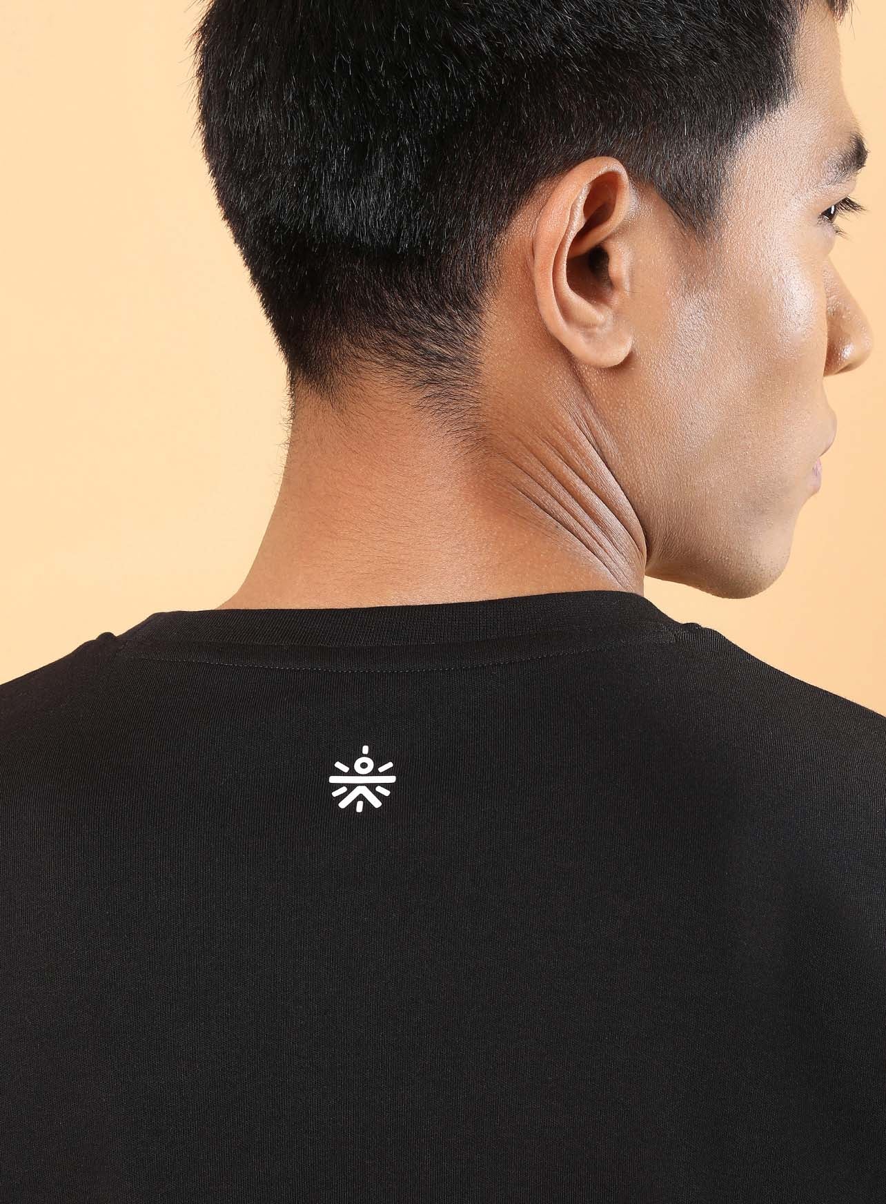 Men's Black Power Play Relaxed fit T-shirt