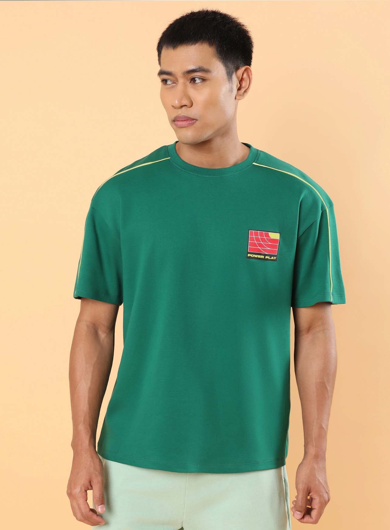 Men's Green Power Play Relaxed fit T-shirt