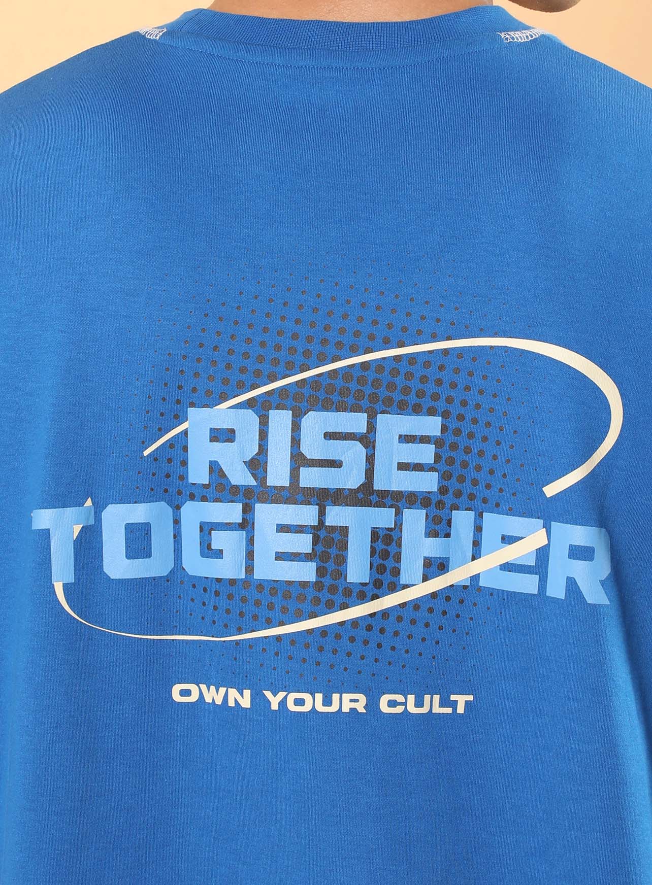 Men's Blue Rise Together Oversized T-shirt