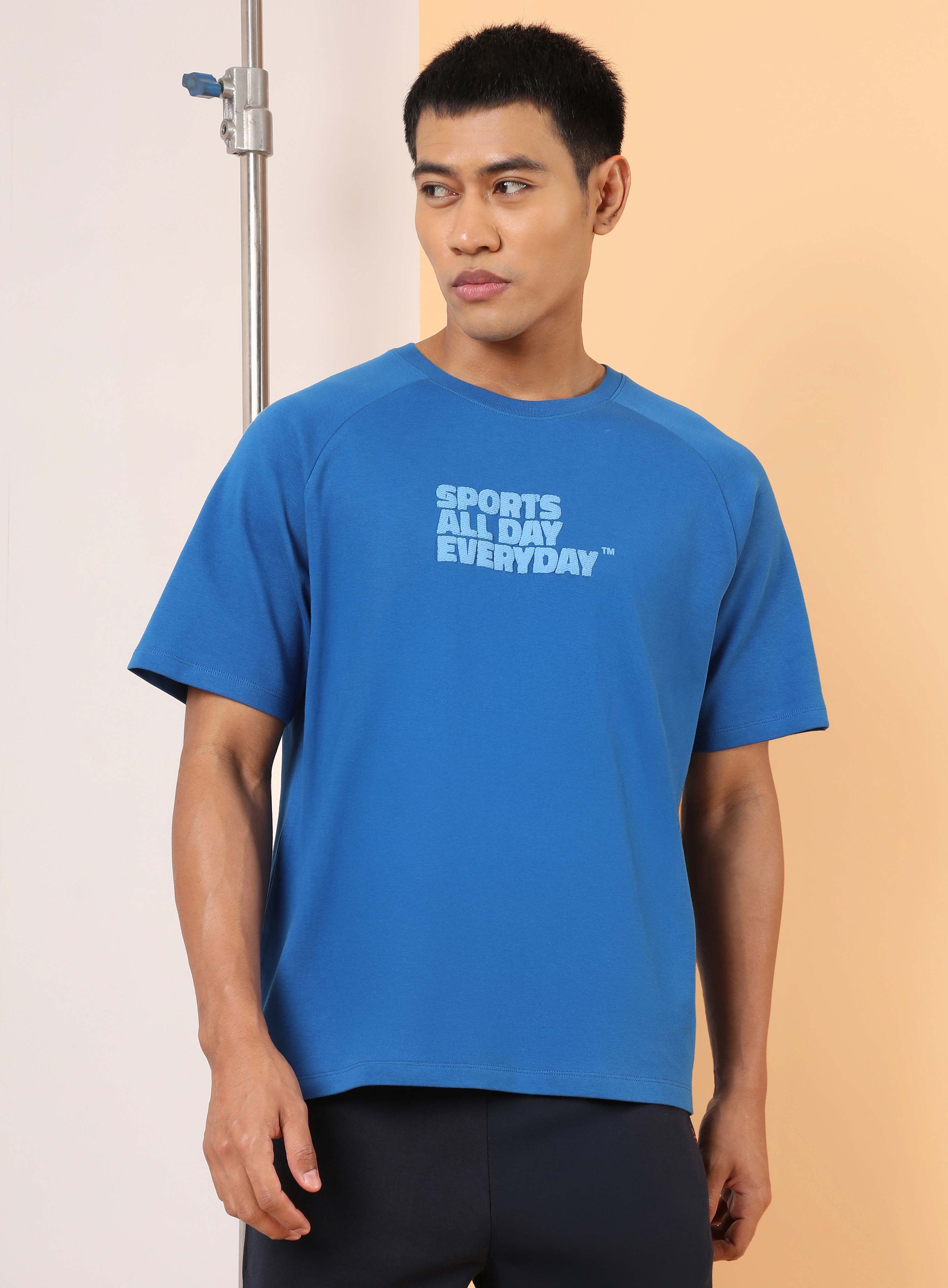 Men's Blue Sports Fan Relaxed fit T-shirt