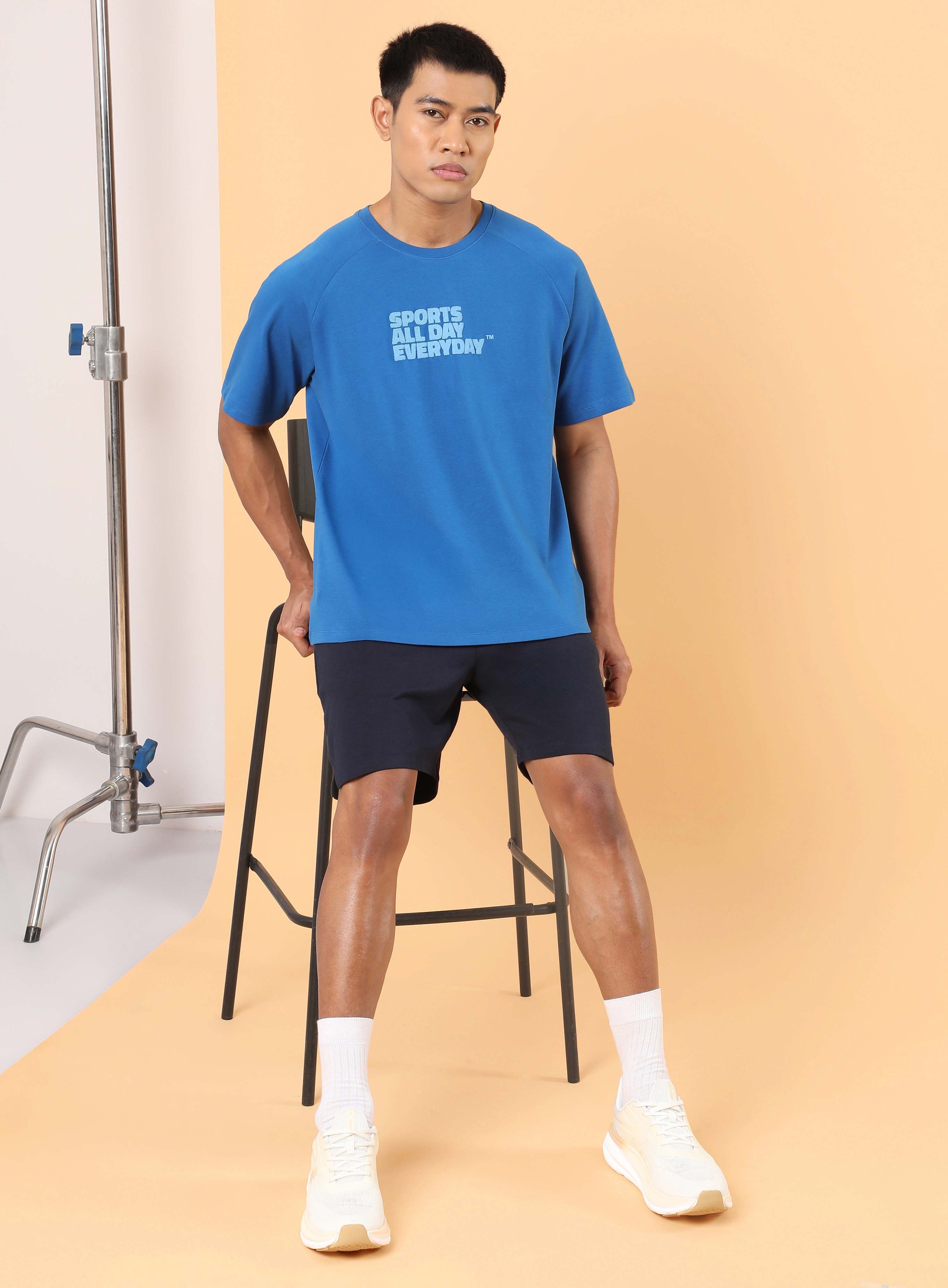Men's Blue Sports Fan Relaxed fit T-shirt