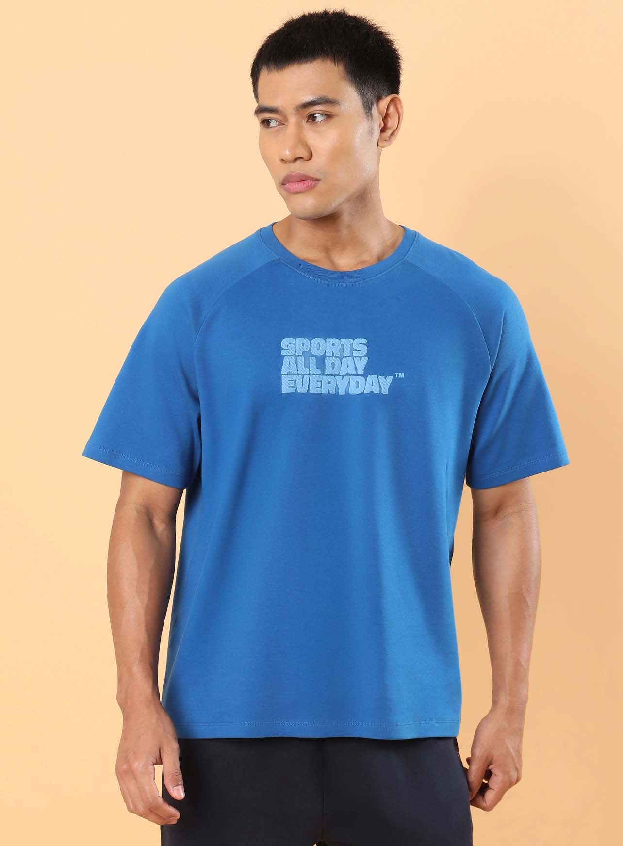 Men's Blue Sports Fan Relaxed fit T-shirt