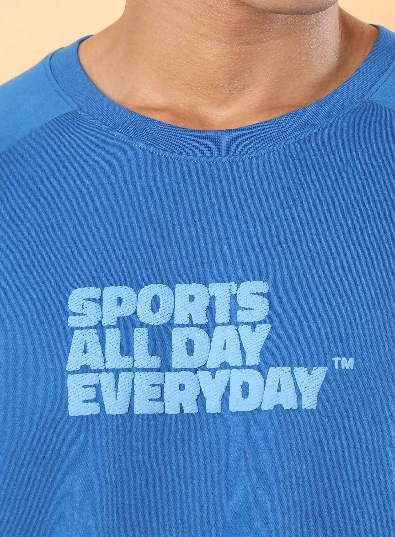 Men's Blue Sports Fan Relaxed fit T-shirt