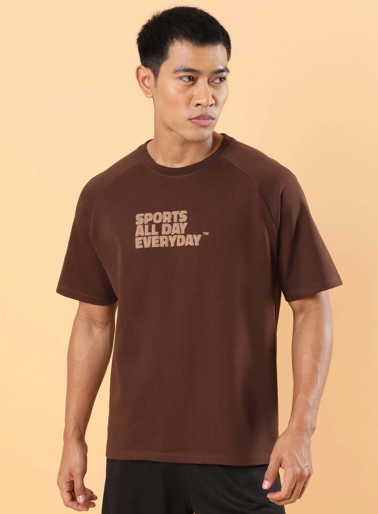 Men's Brown Sports Fan Relaxed fit T-shirt