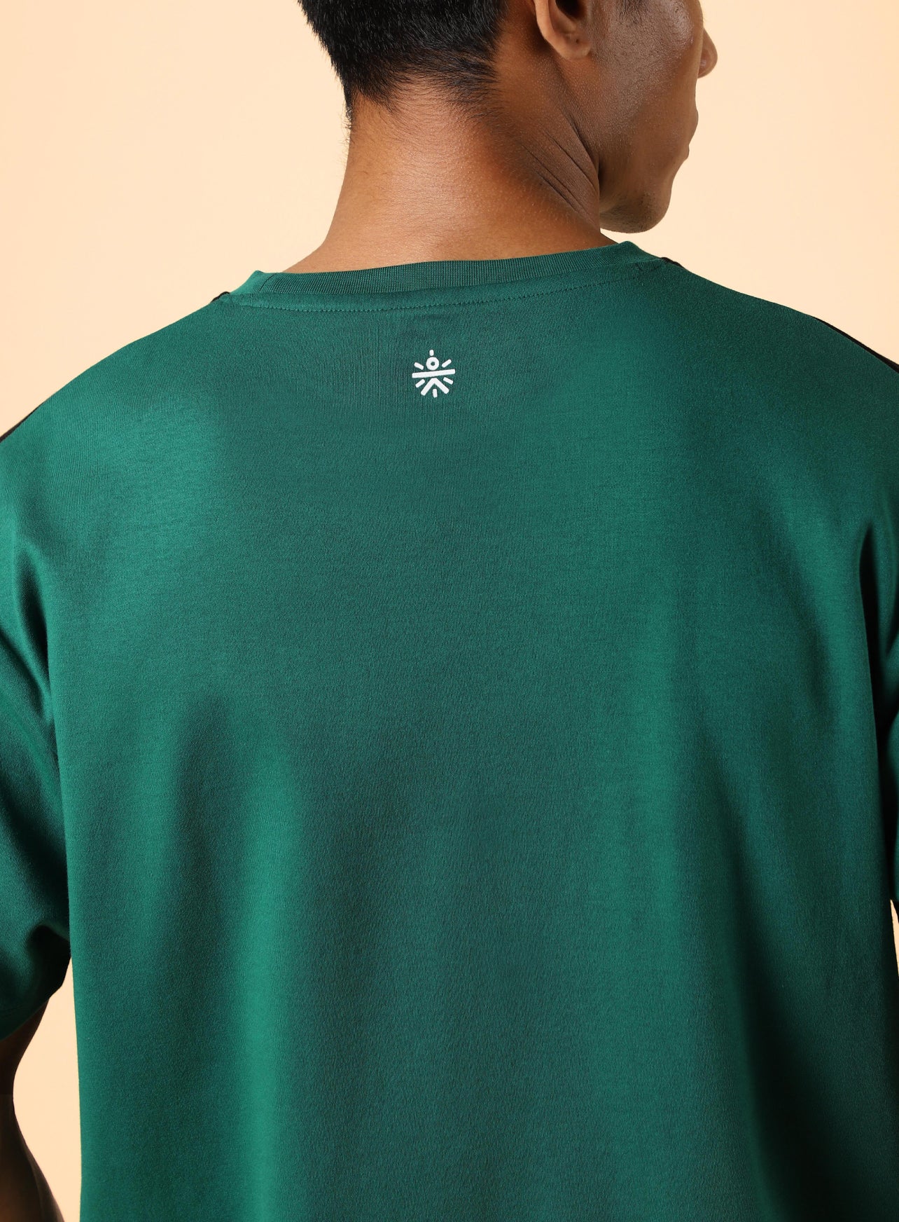 Men's Green Sports City Club Colourblock Realxed fit T-shirt