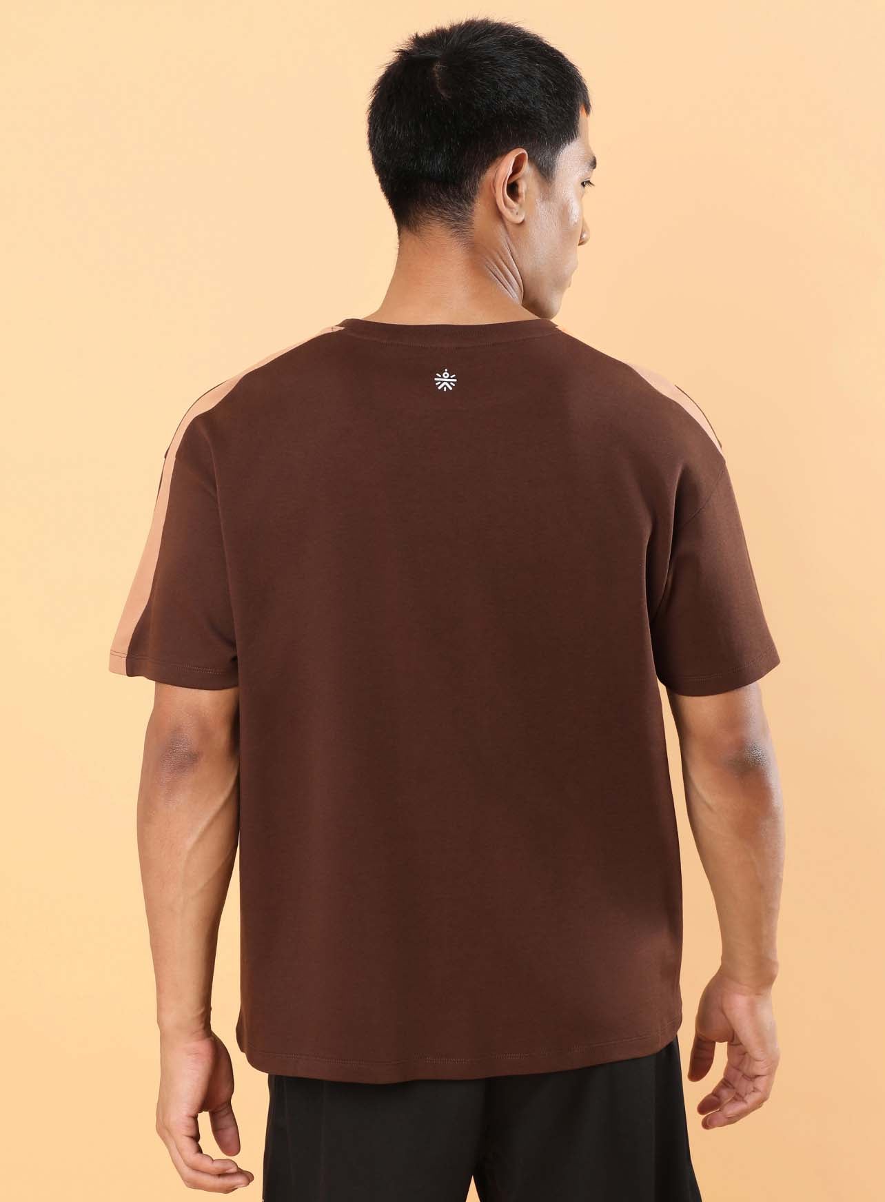 Men's Brown Game On Typo T-shirt