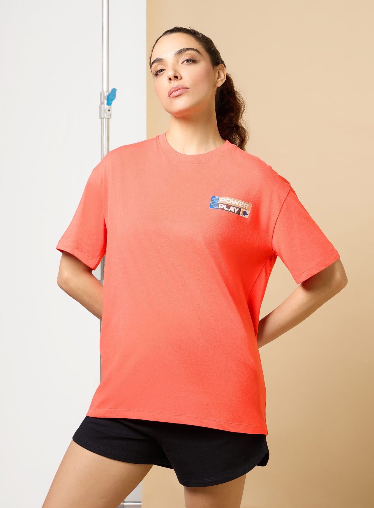 Women's Coral Power Play Relaxed fit T-shirt