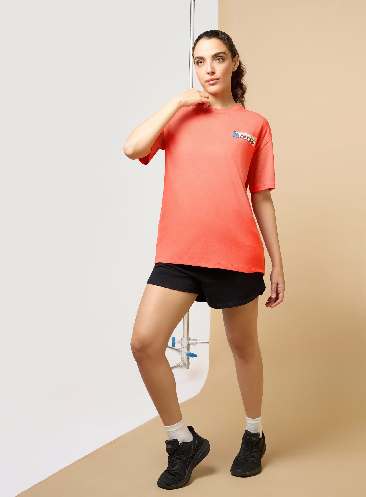 Women's Coral Power Play Relaxed fit T-shirt