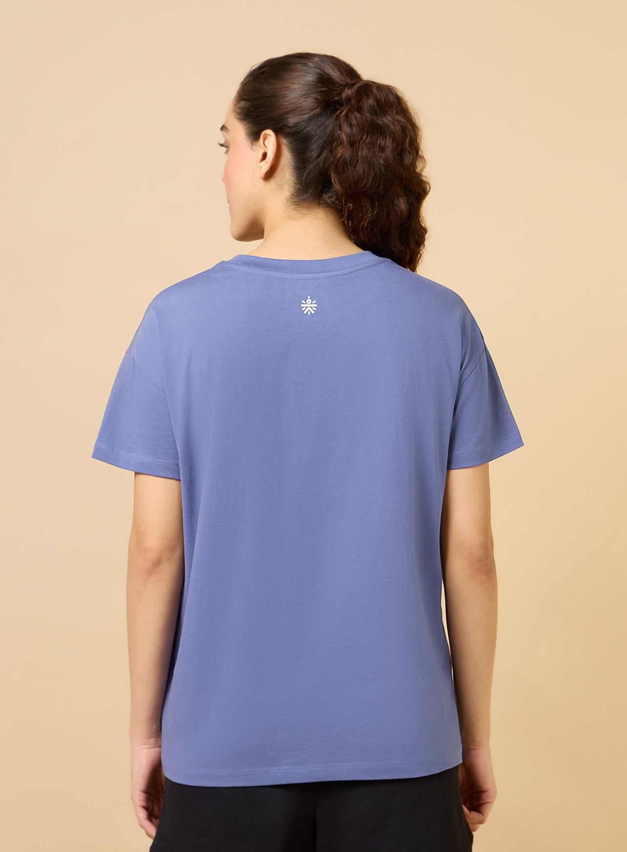 Women's Purple Sports League Relxed Graphic T-shirt