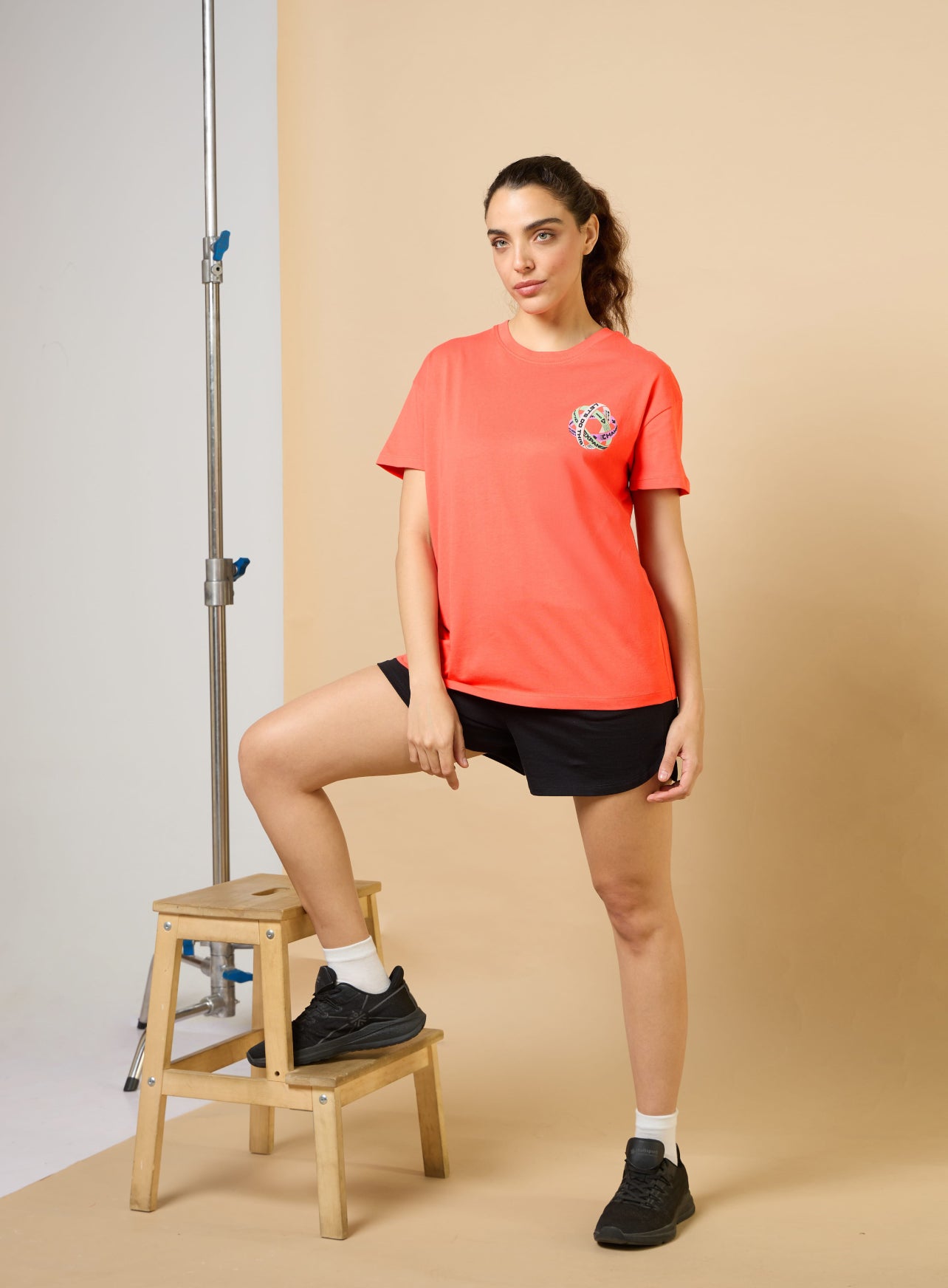 Women's Coral Play in Leisure Relxed fit T-shirt