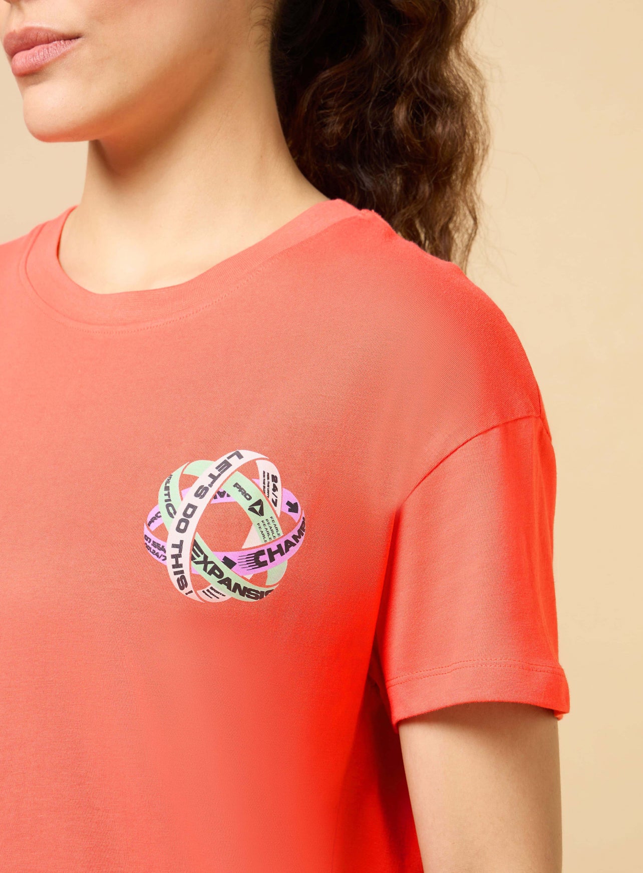 Women's Coral Play in Leisure Relxed fit T-shirt