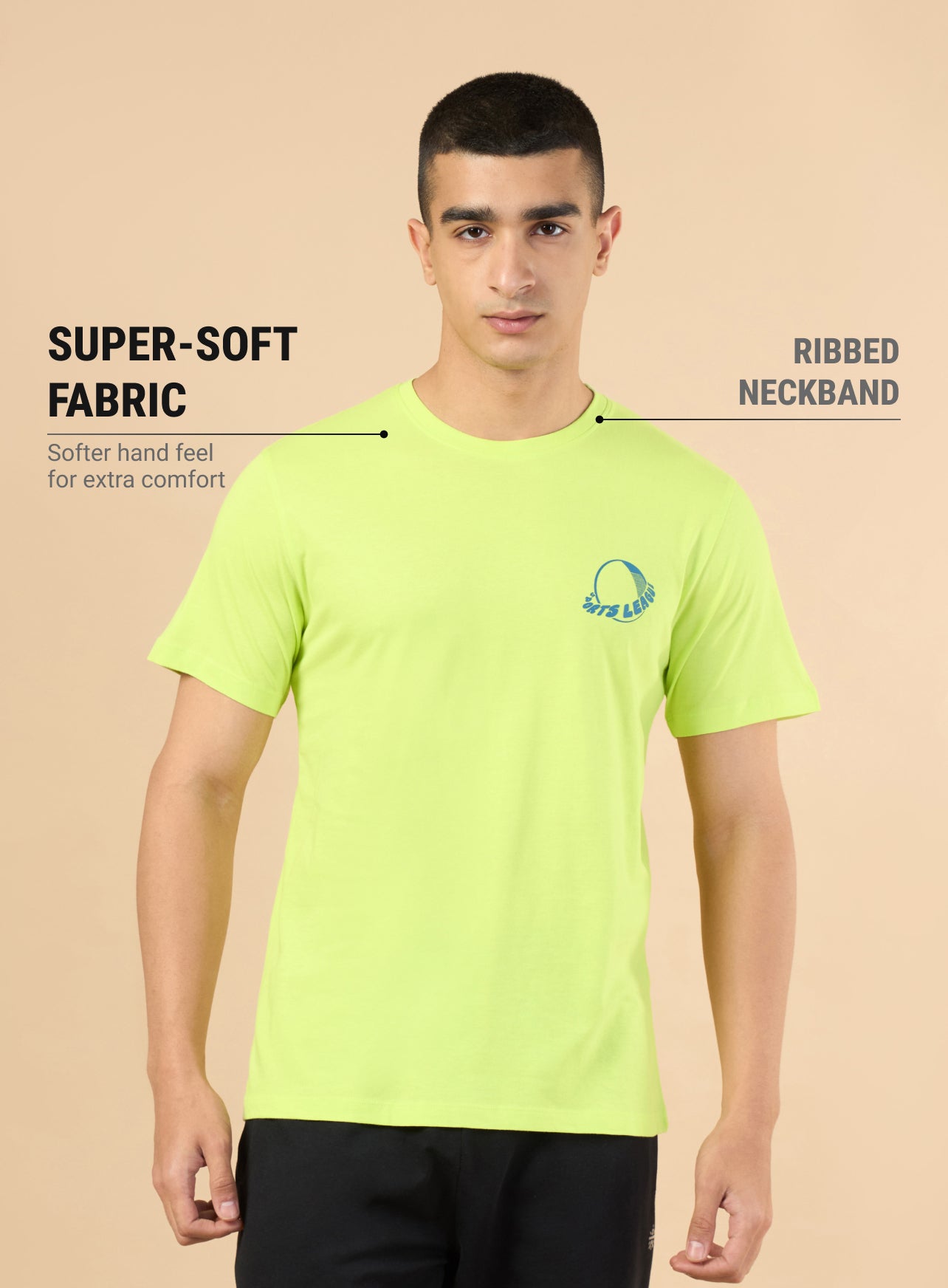 Men's Lime Sports League T-shirt