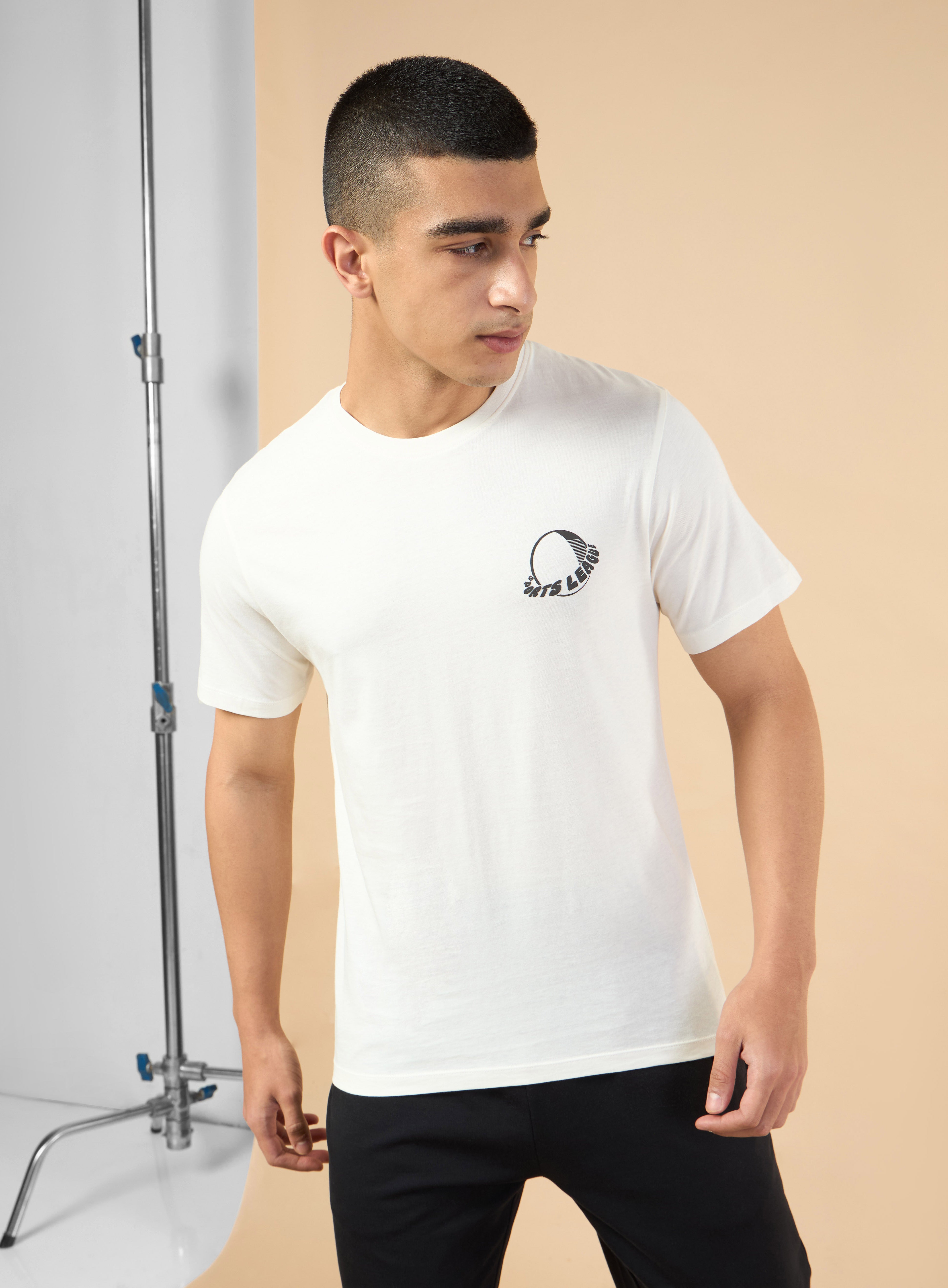 Men's White Sports League T-shirt