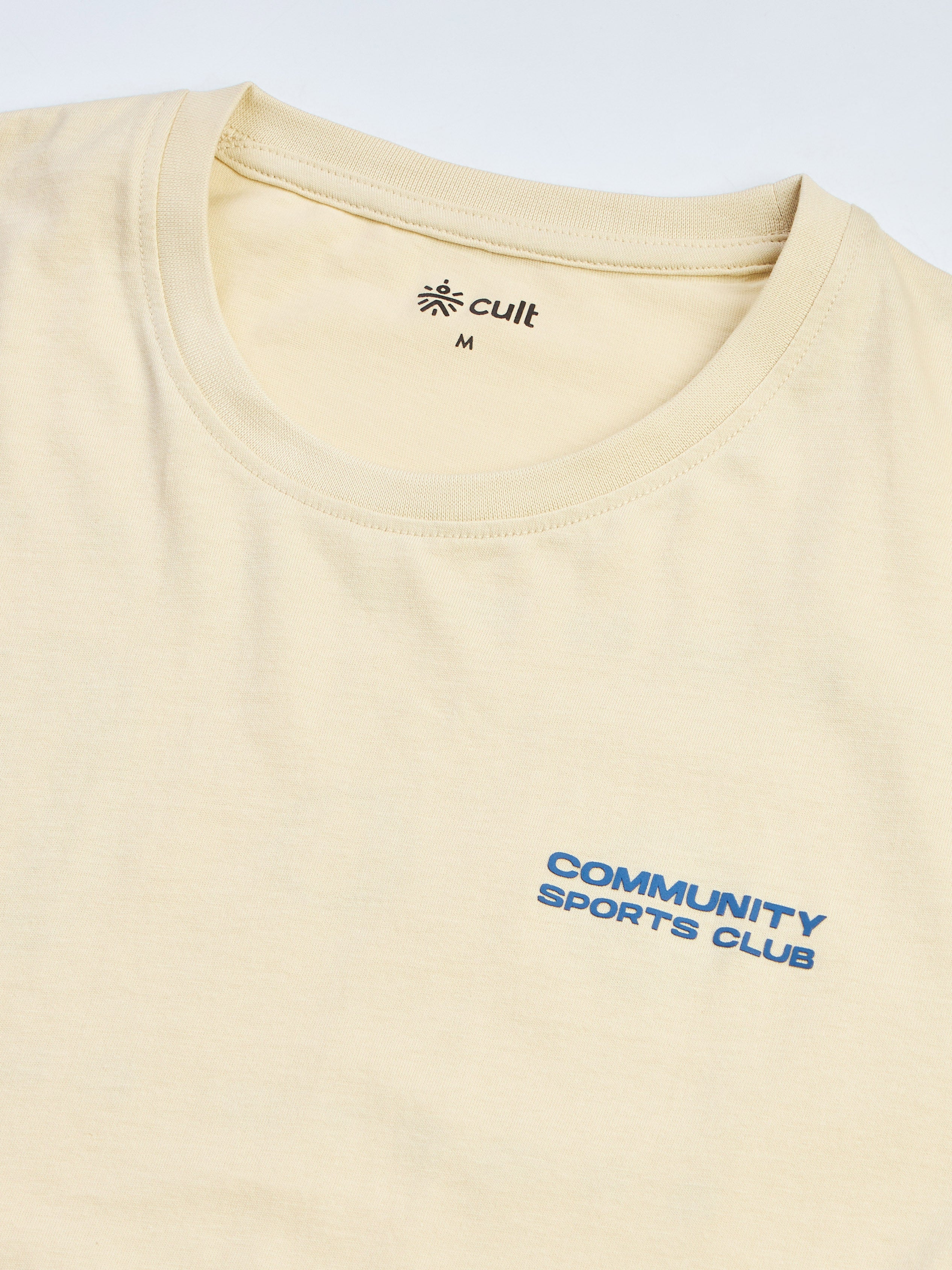 Men's Beige Sports Club Graphic T-shirt