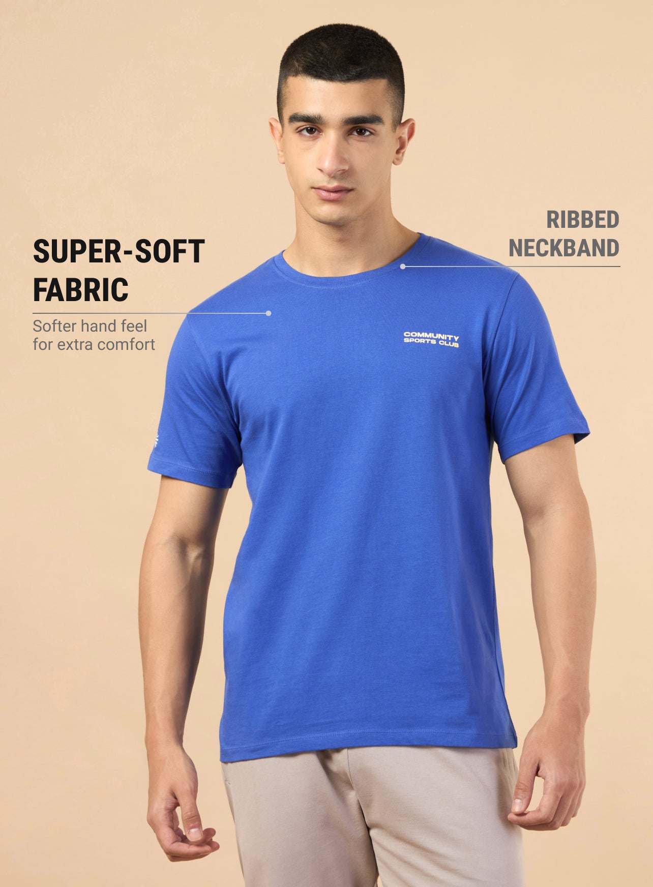 Men's Blue Sports Club Graphic T-shirt