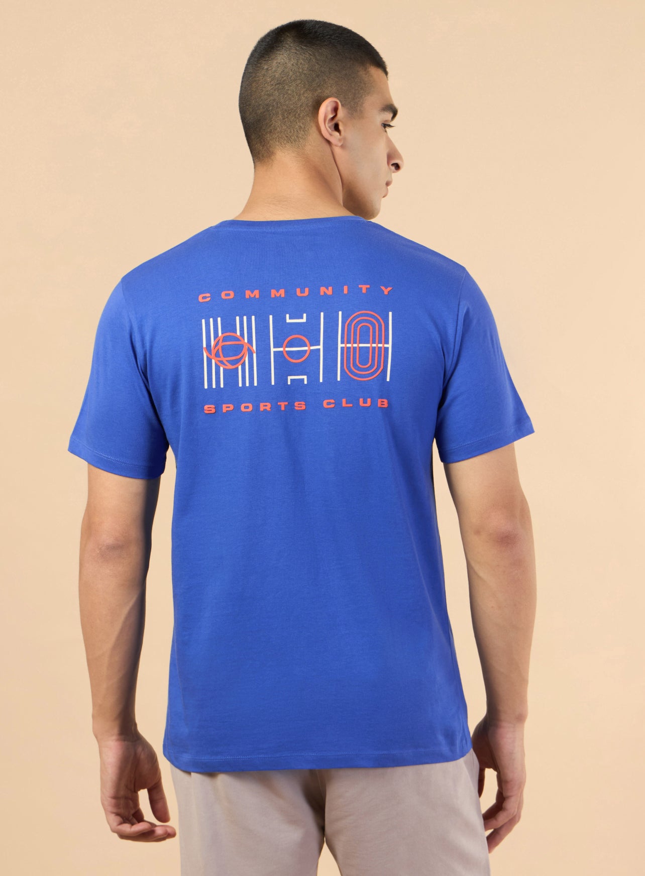 Men's Blue Sports Club Graphic T-shirt