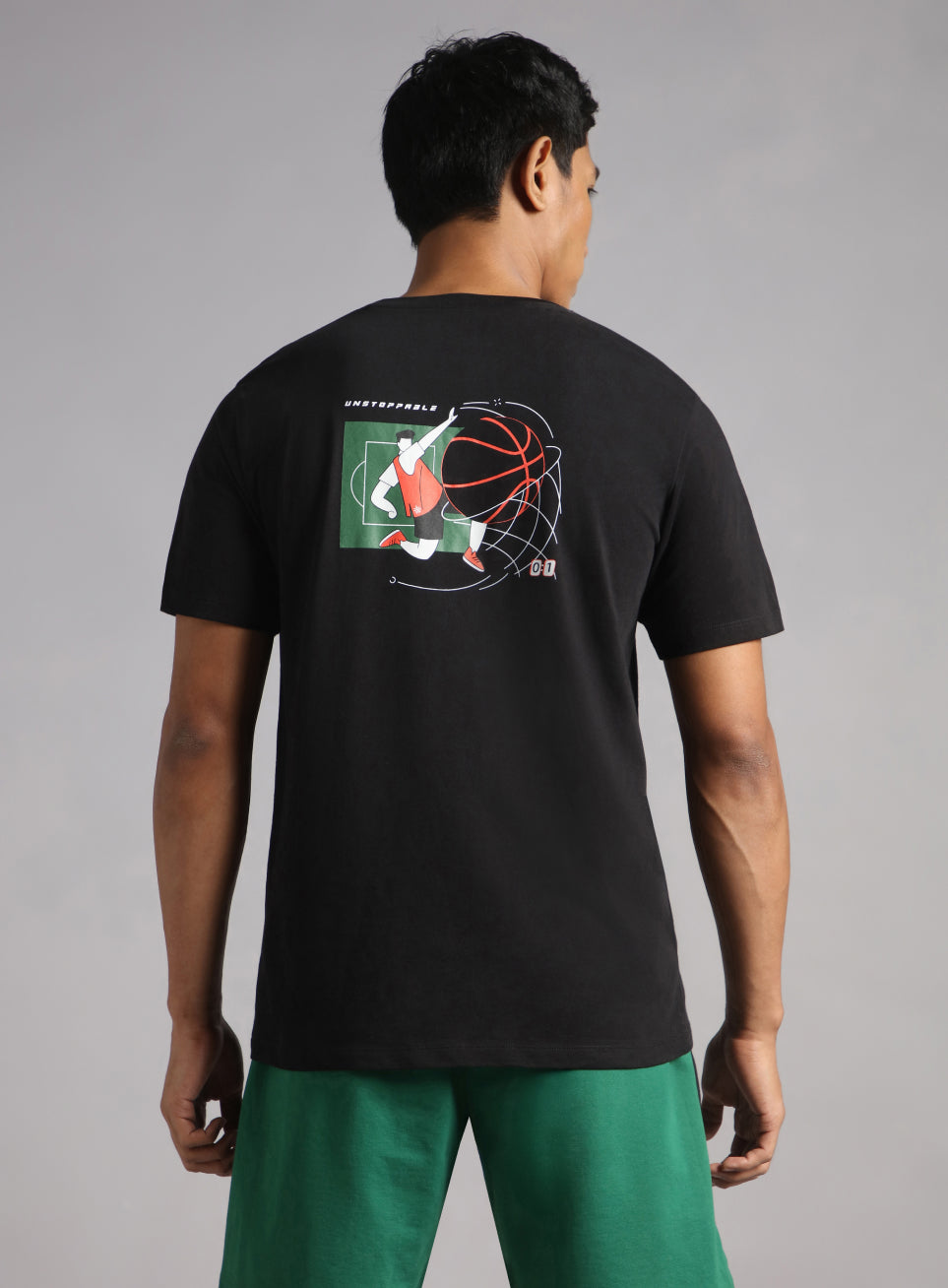Men's Black In Action Graphic T-shirt
