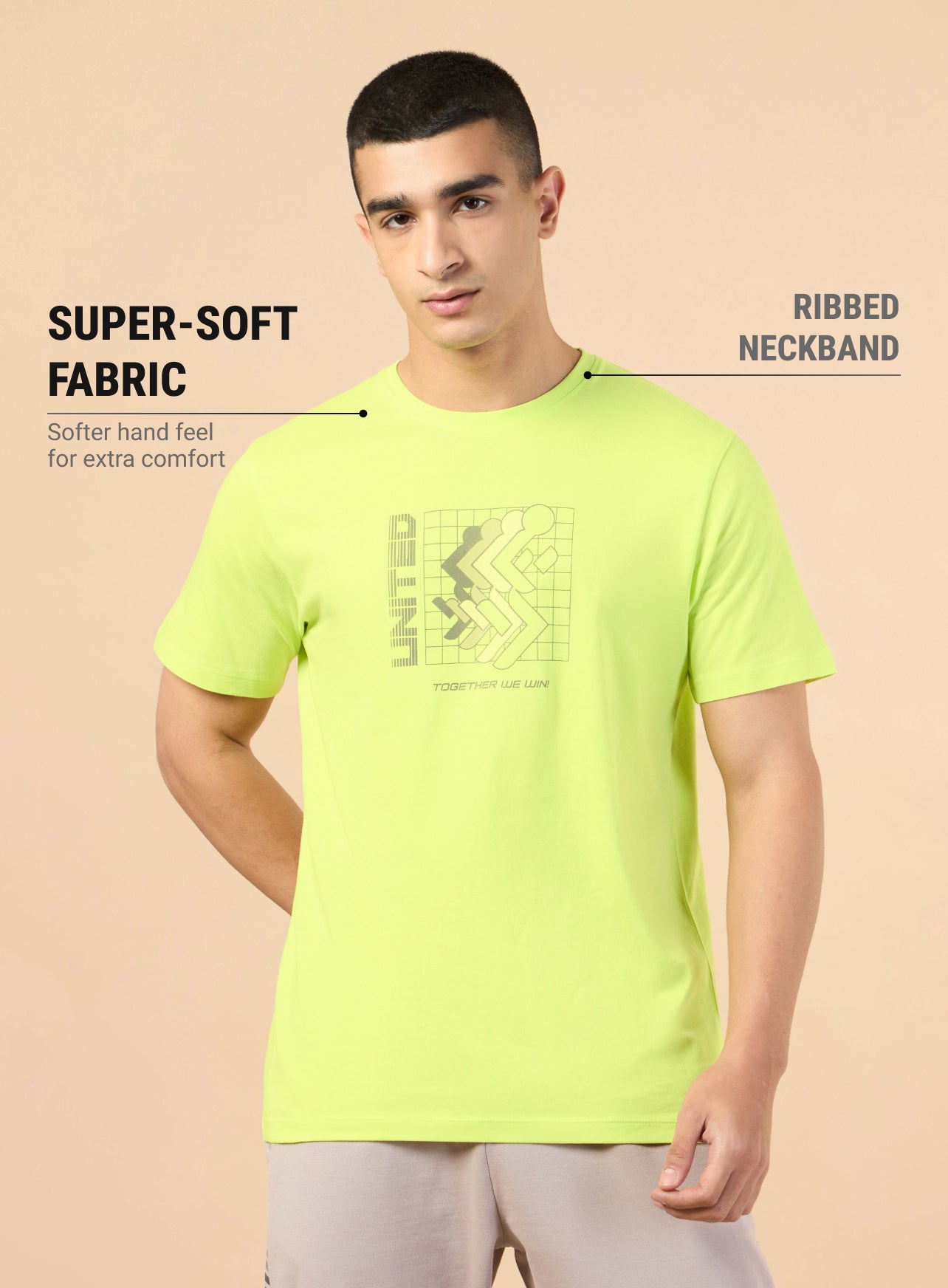 Men's Lime Marathon Graphic T-shirt