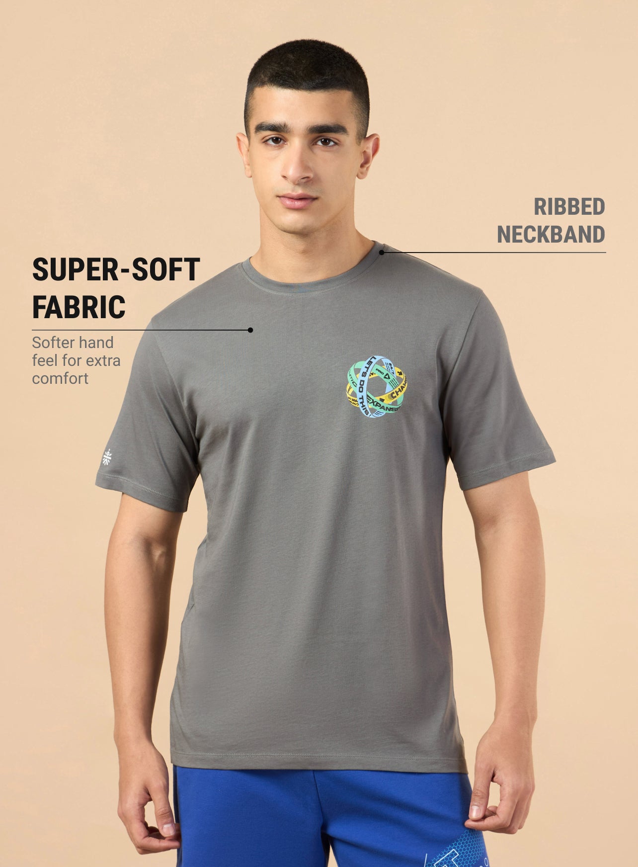 Men's Dark Grey Community Graphic T-shirt