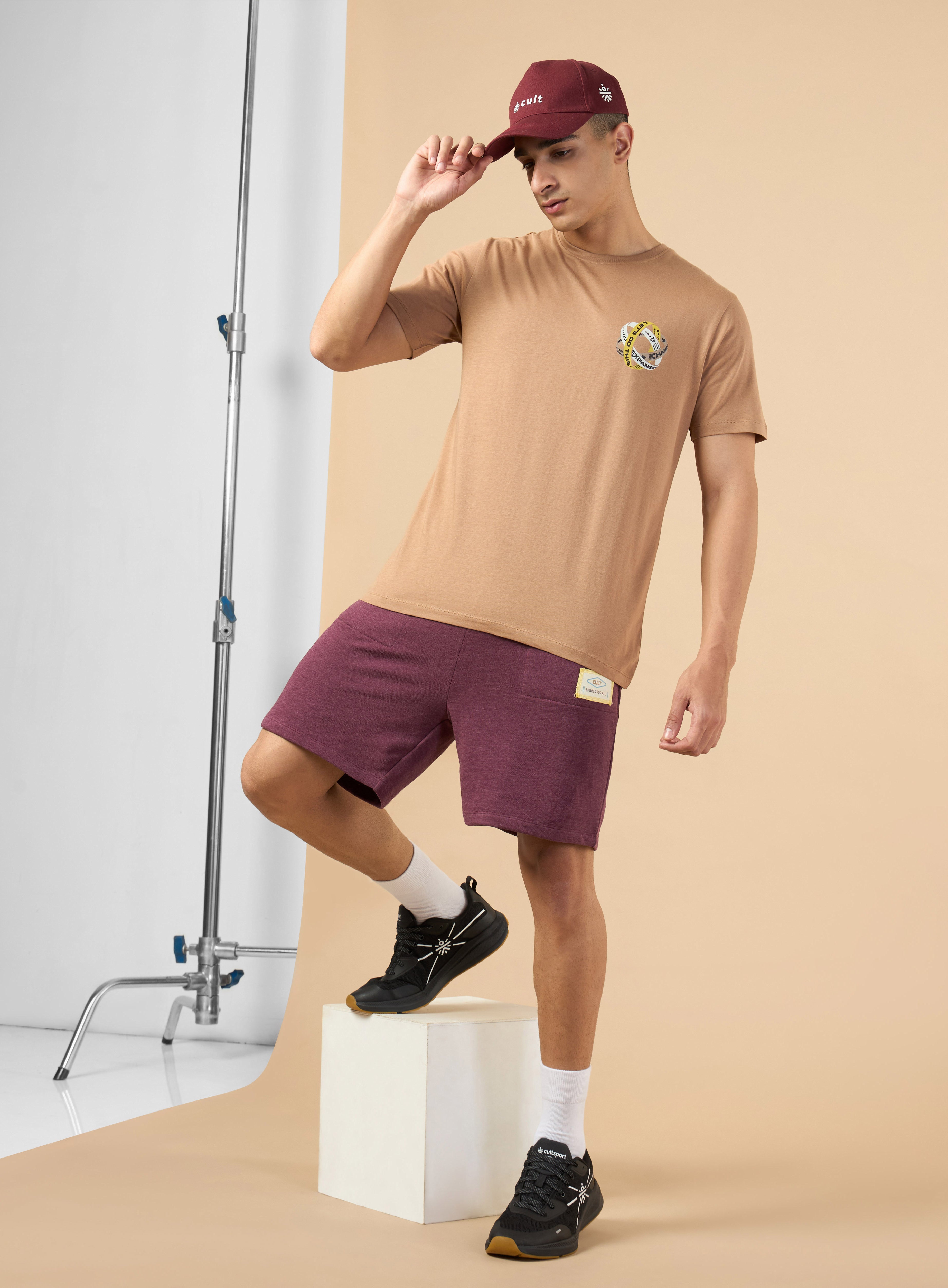 Men's Khaki Community Graphic T-shirt