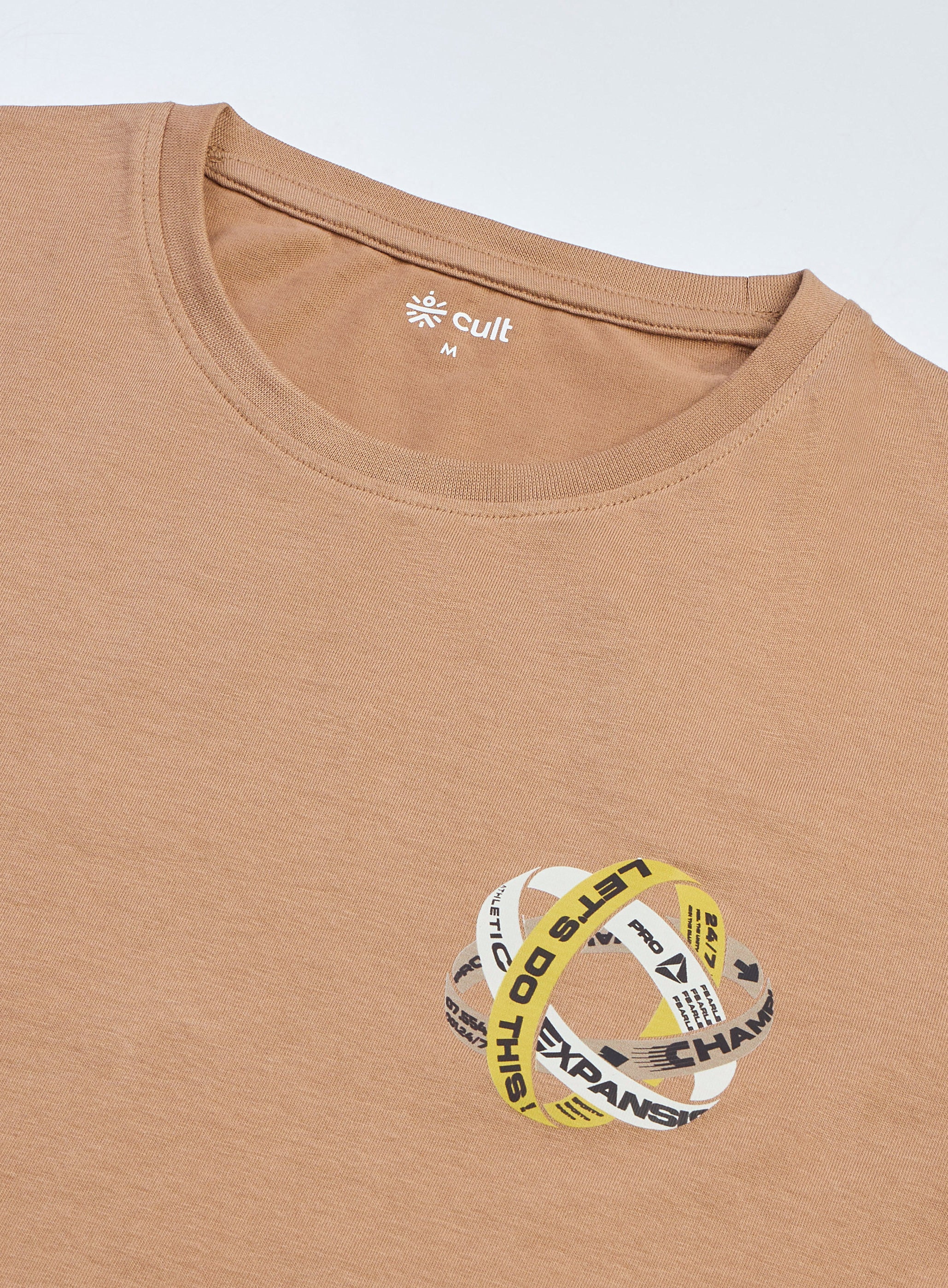 Men's Khaki Community Graphic T-shirt