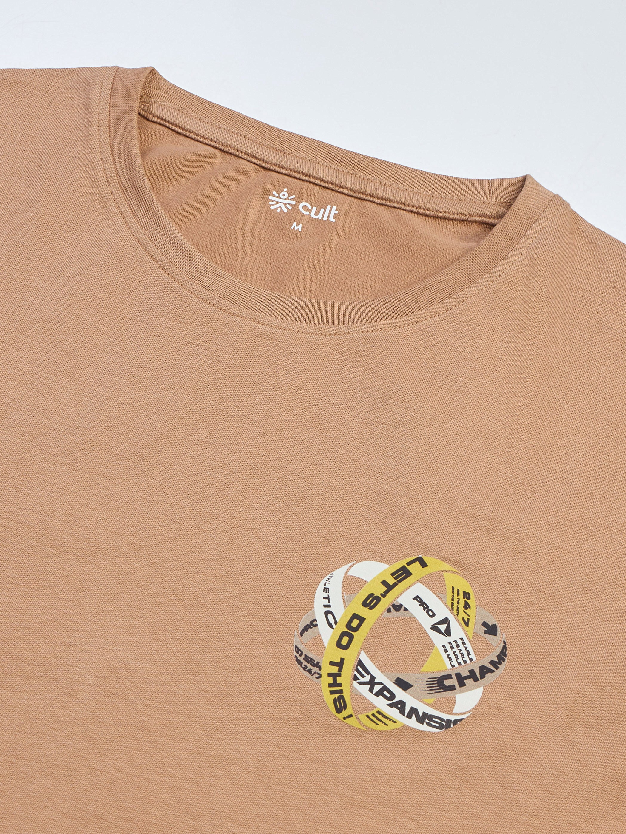 Men's Khaki Community Graphic T-shirt