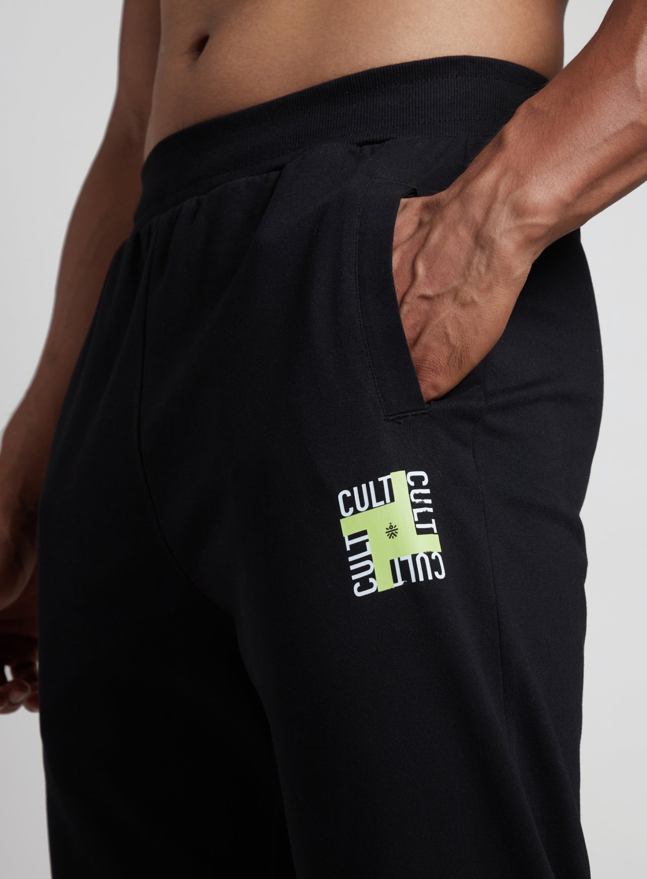 Men's Black All in Sports Trackpants