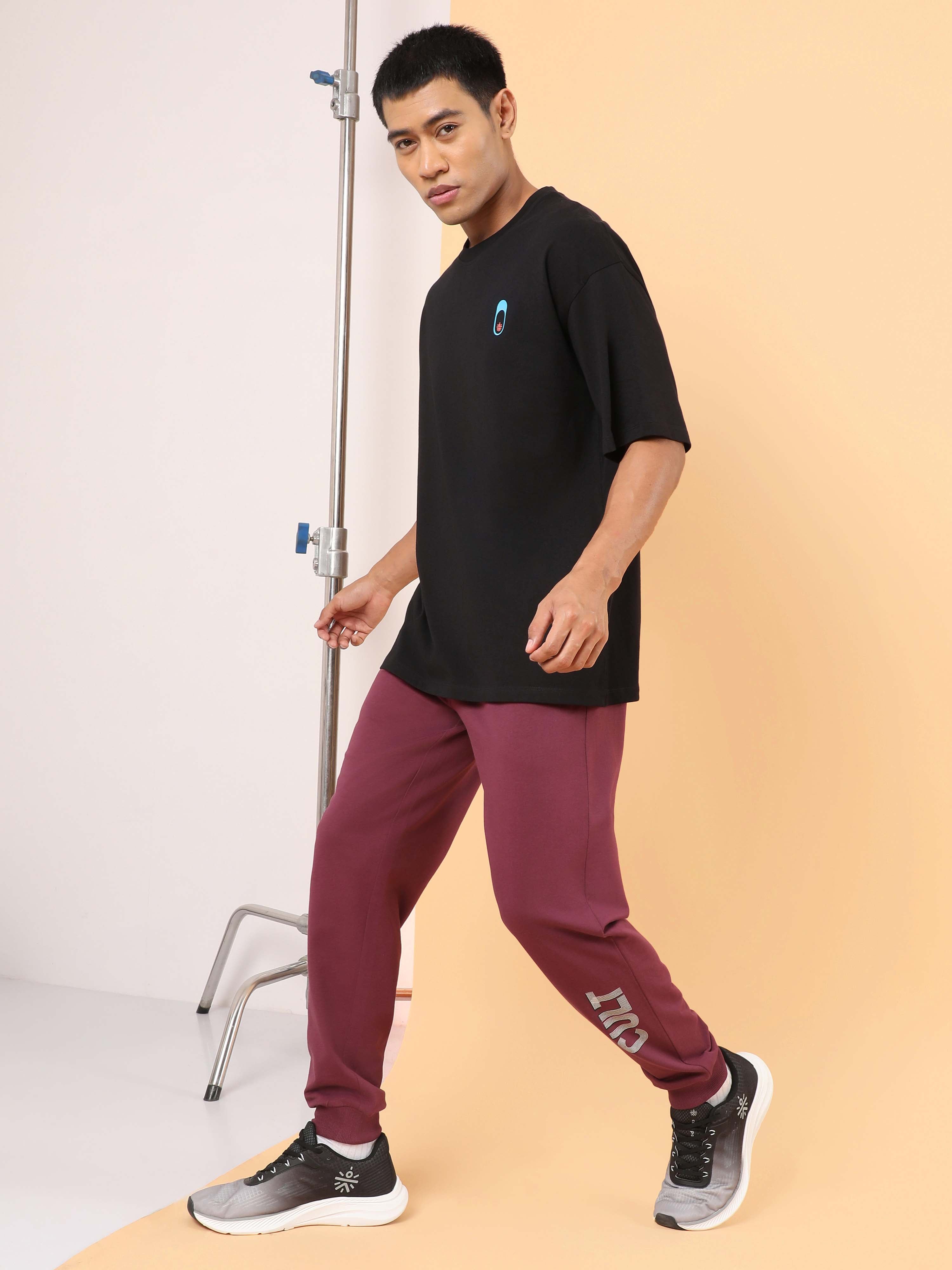 Men's Maroon Cult Brand Carrier Joggers