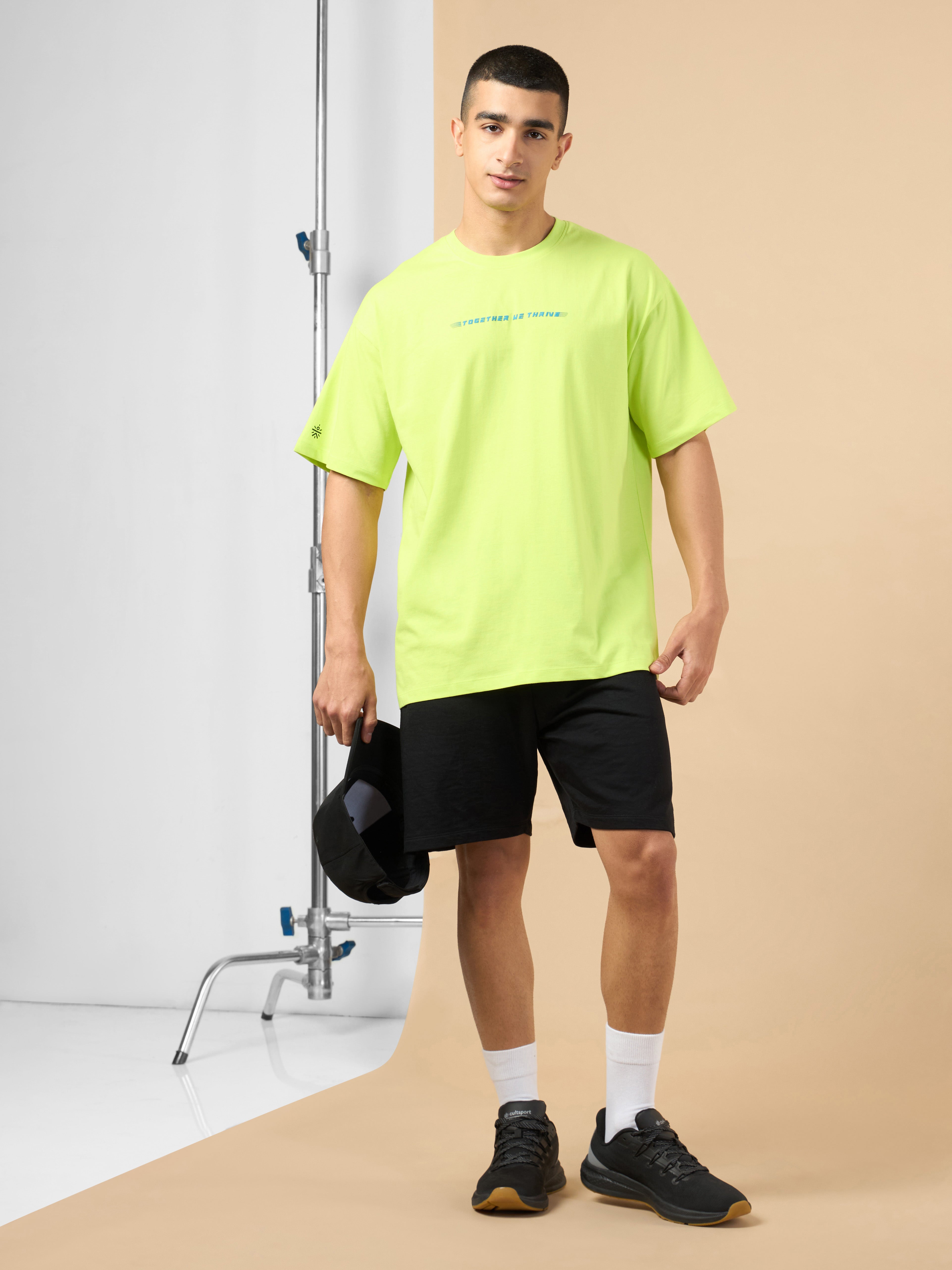 Men's Lime Community Graphic Oversized fit T-shirt