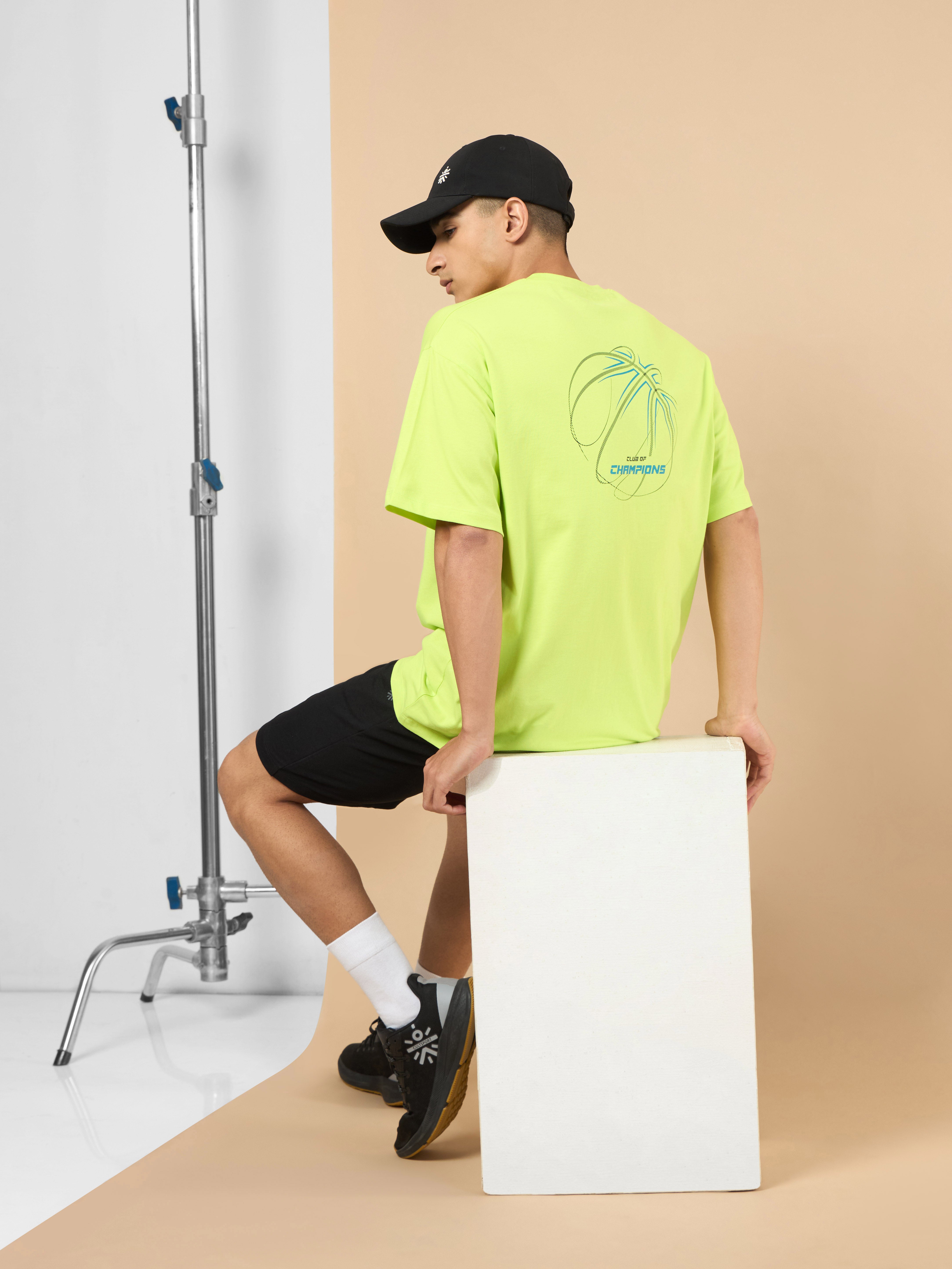 Men's Lime Community Graphic Oversized fit T-shirt
