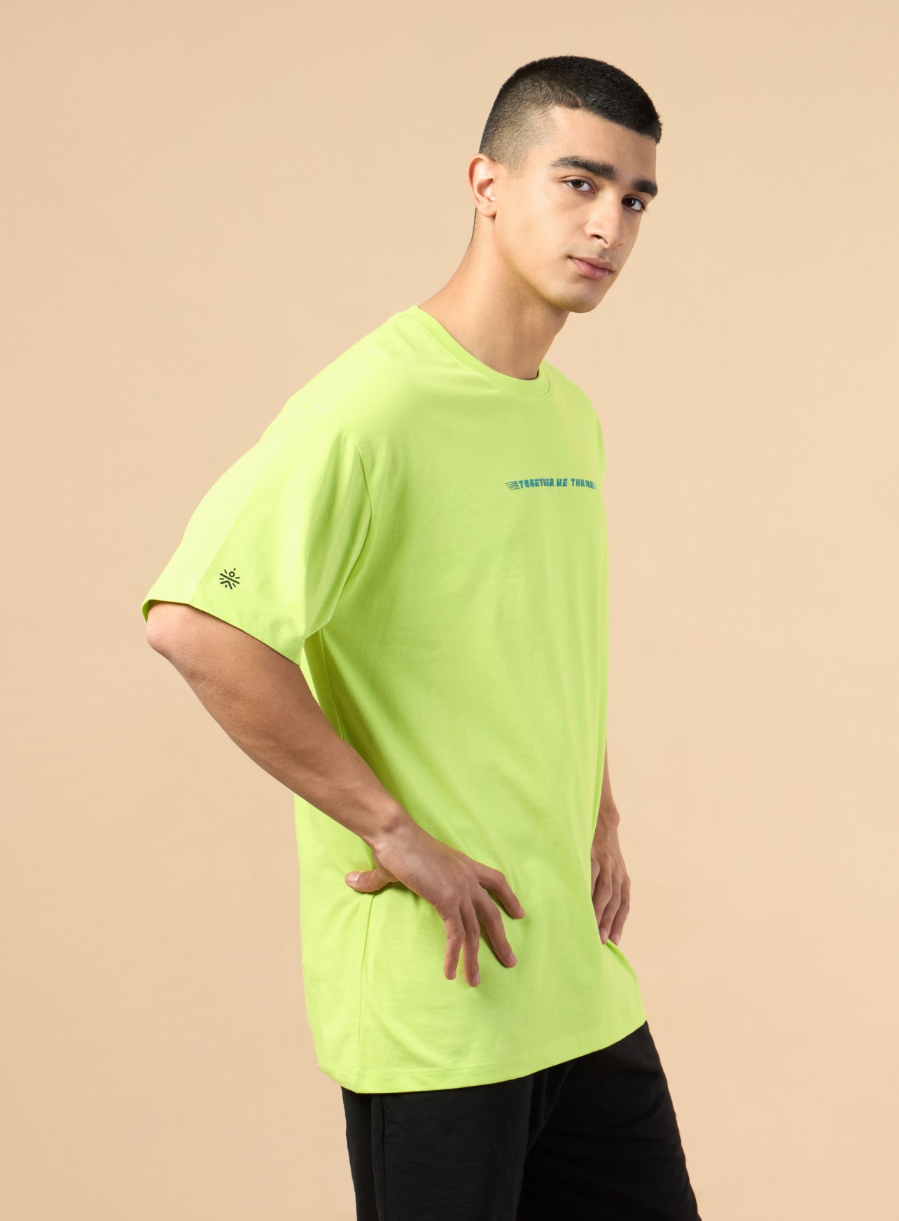 Men's Lime Community Graphic Oversized fit T-shirt