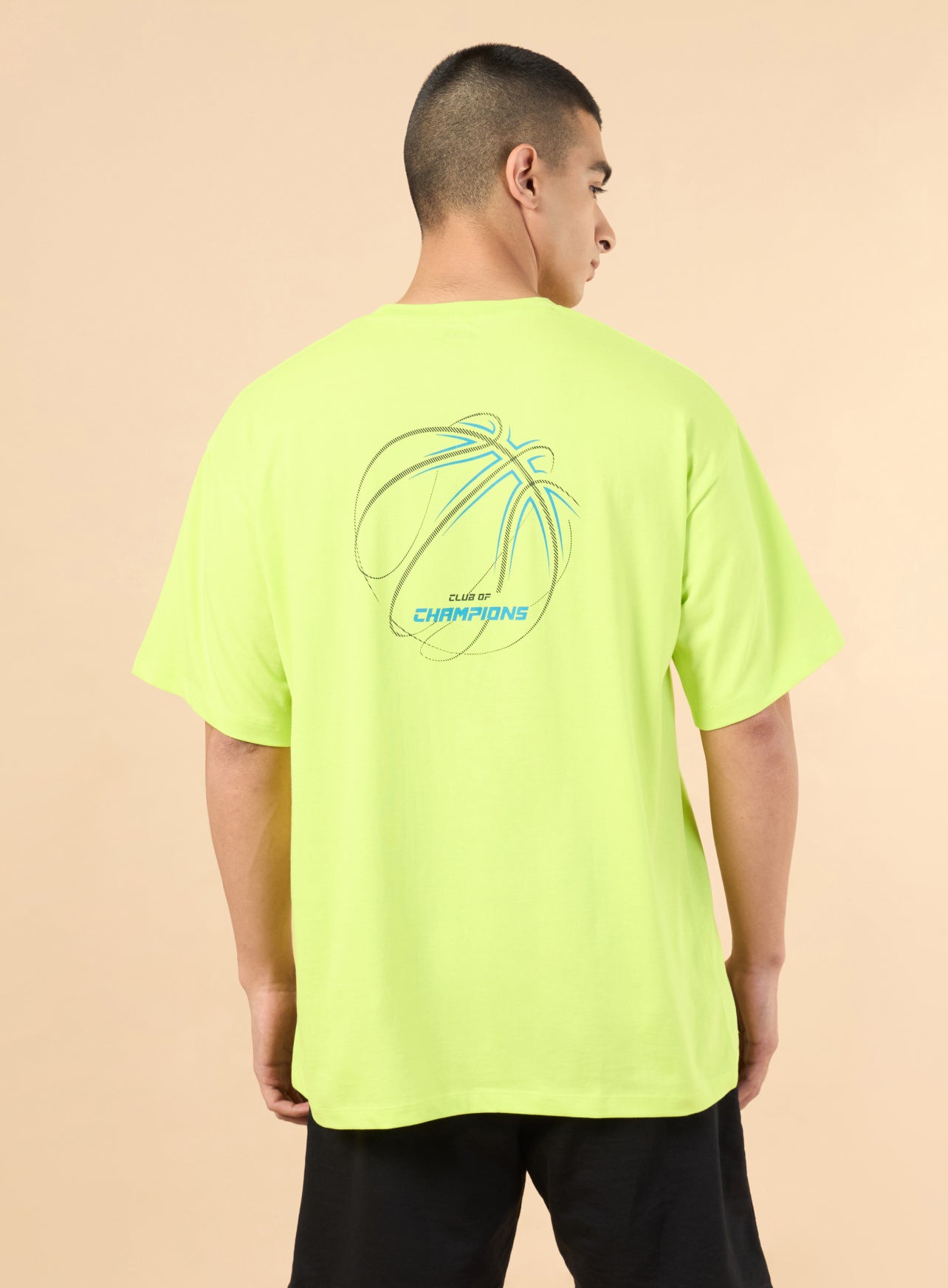 Men's Lime Community Graphic Oversized fit T-shirt