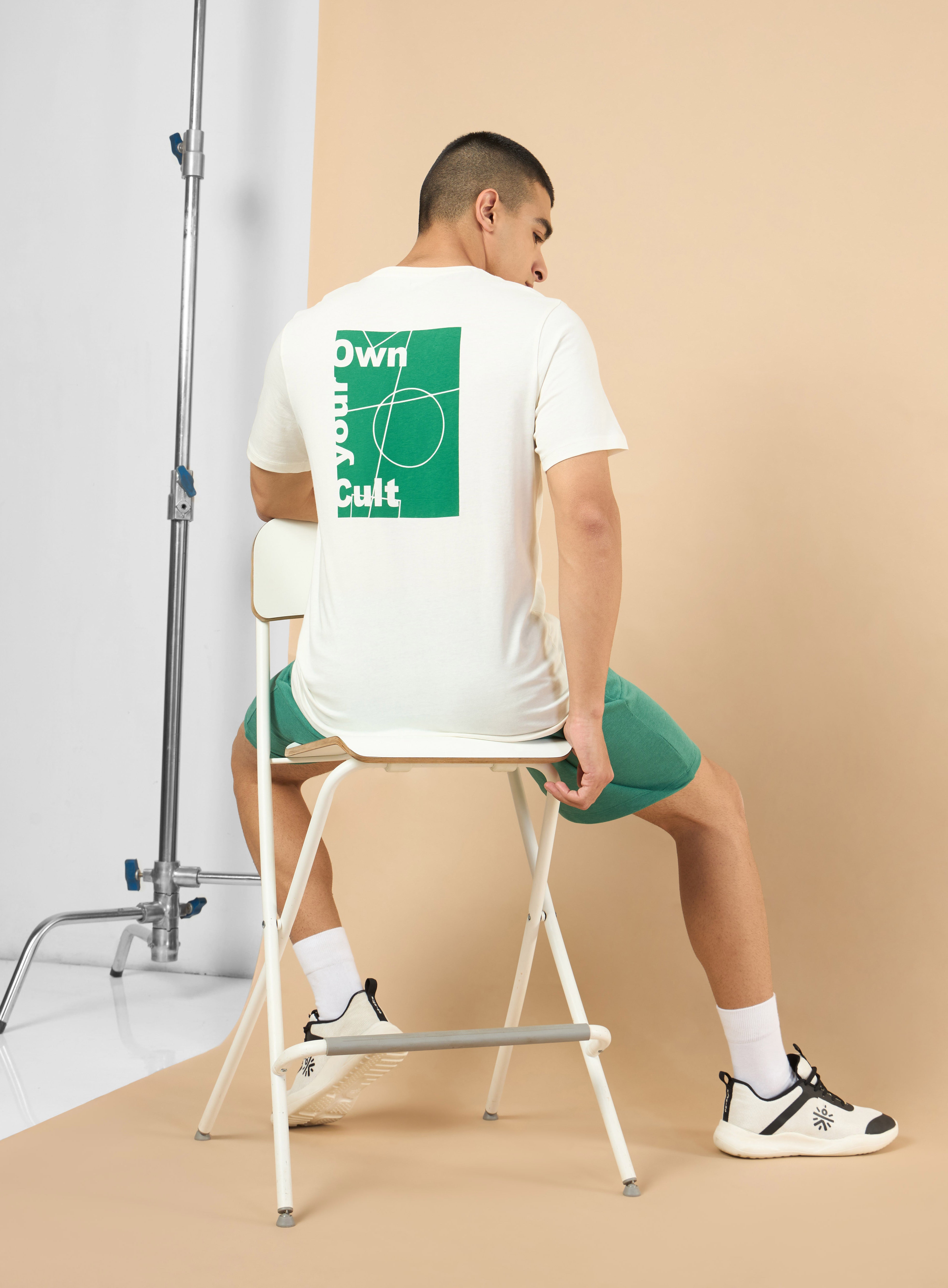 Men's White Own Your Cult Graphic T-shirt