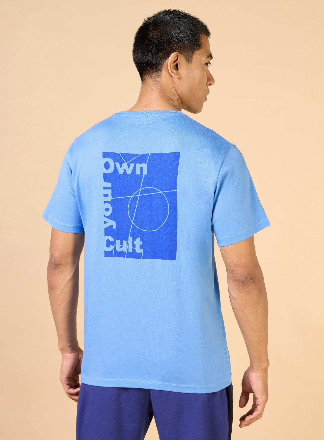 Men's Blue Own Your Cult Graphic T-shirt