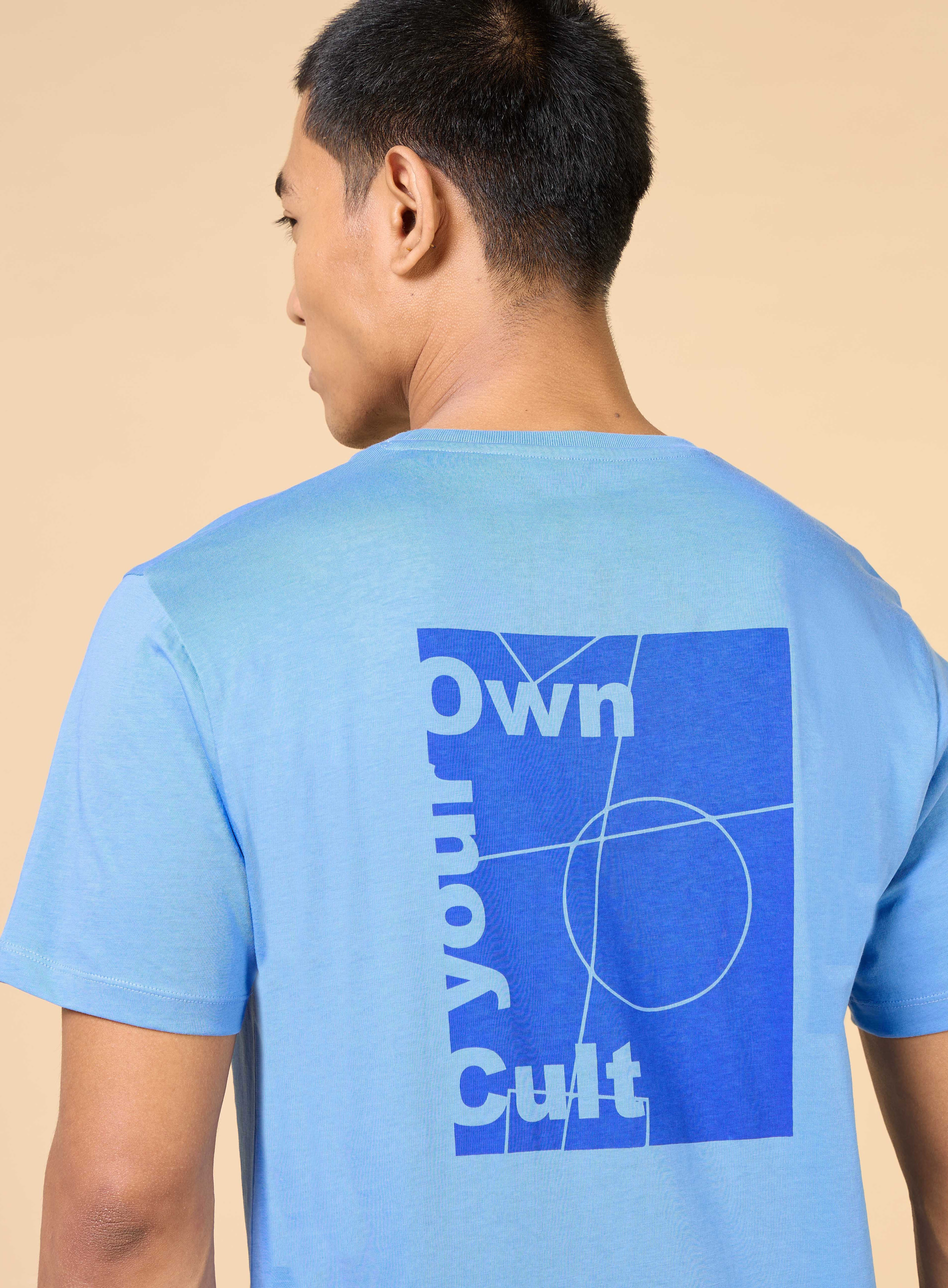 Men's Blue Own Your Cult Graphic T-shirt