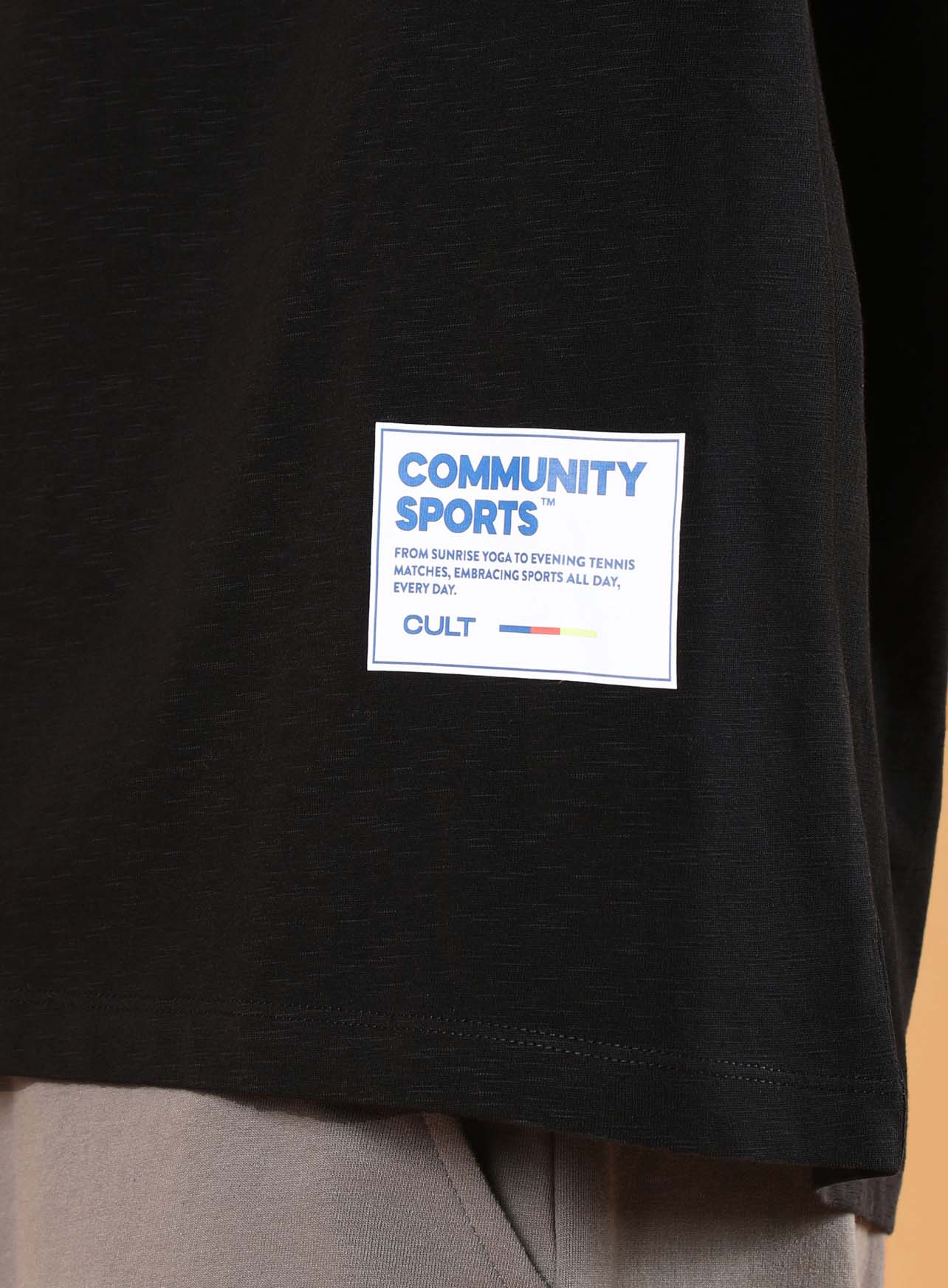 Men's Black Community Sports Relaxed fit T-shirt