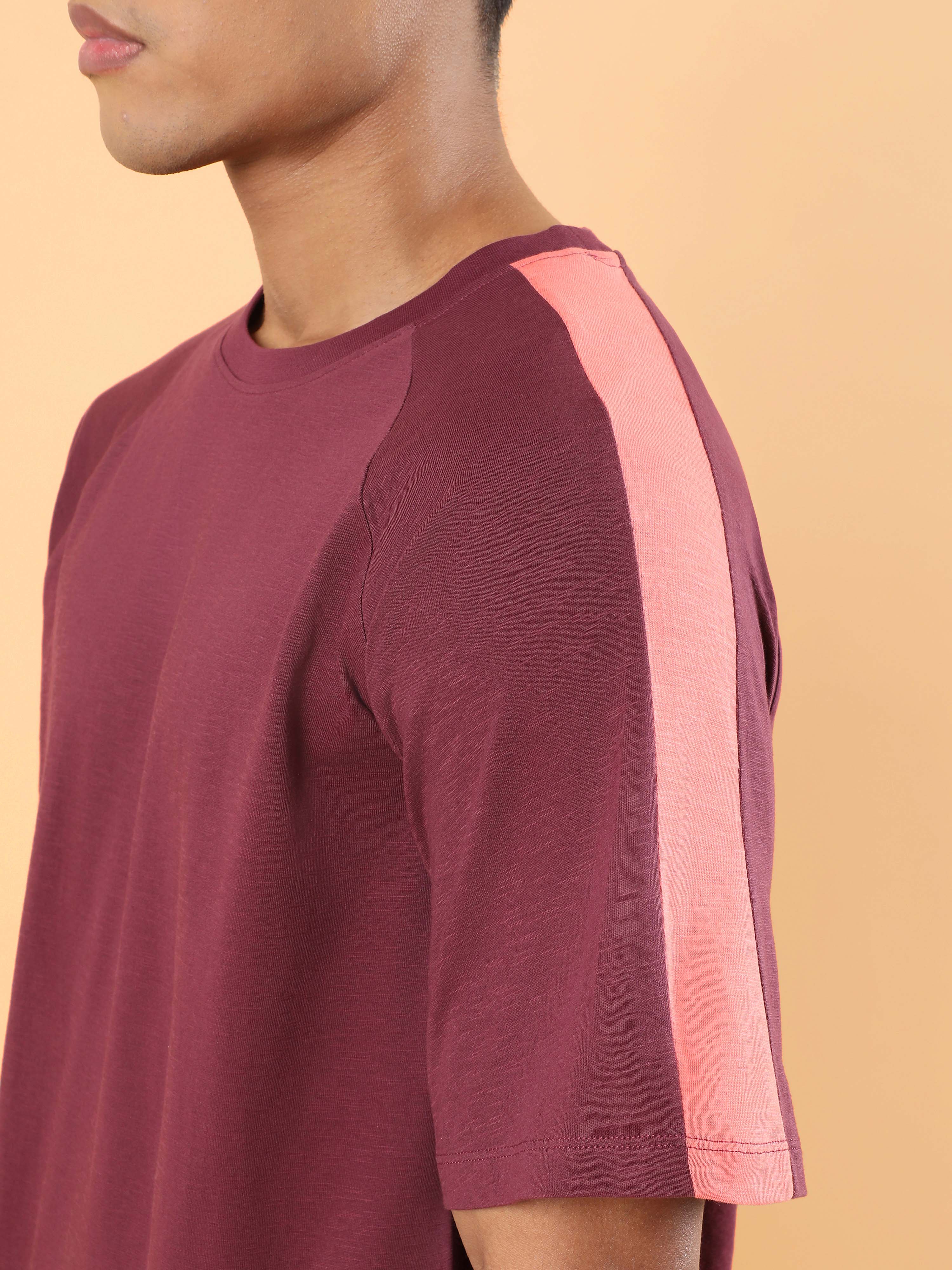 Men's Maroon Community Sports Relaxed fit T-shirt