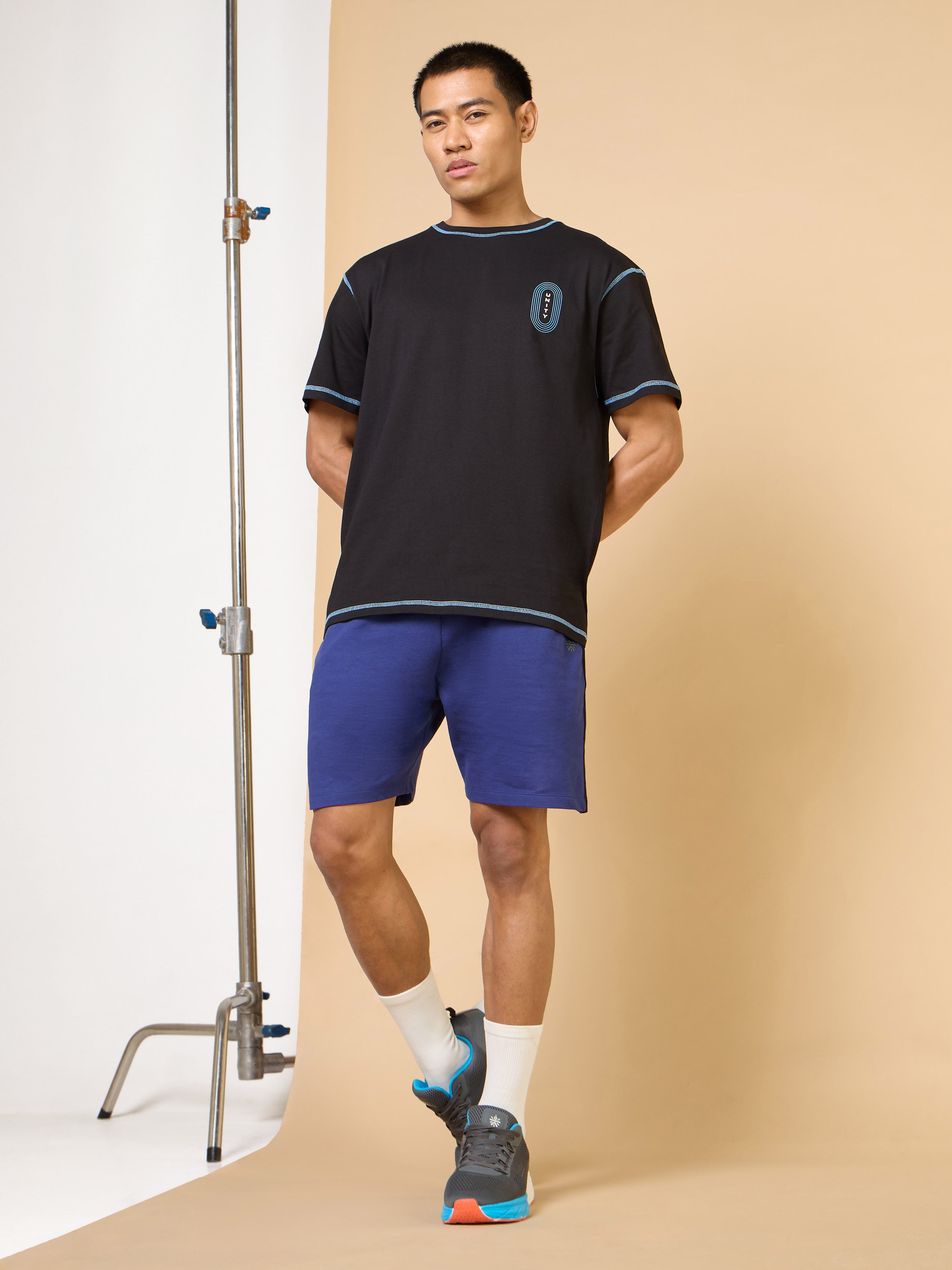 Men's Black United Sports Relaxed fit T-shirt