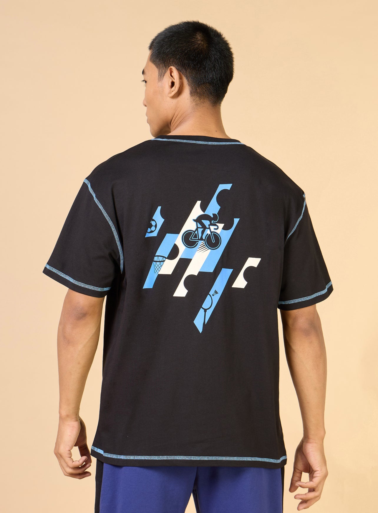 Men's Black United Sports Relaxed fit T-shirt