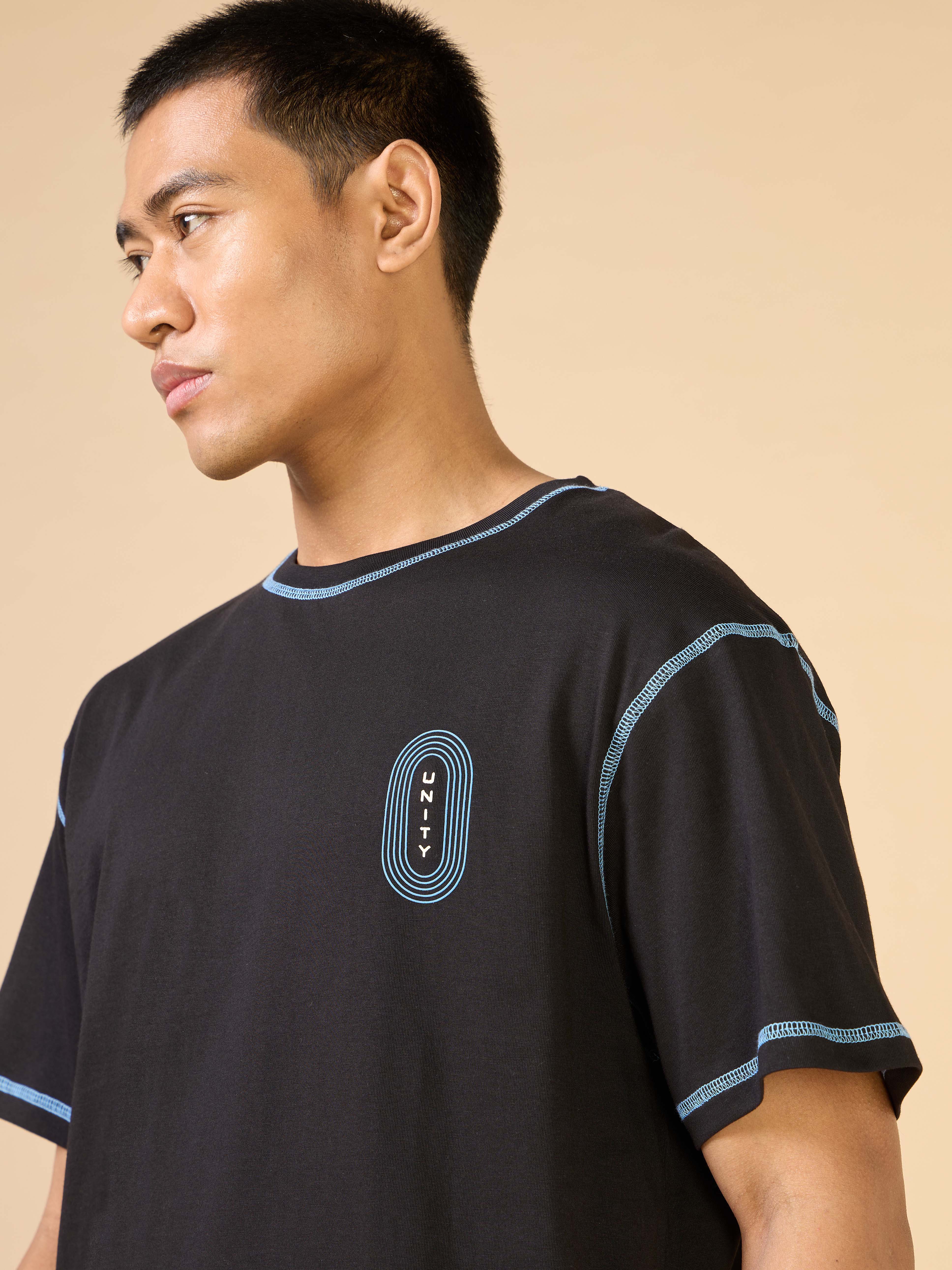 Men's Black United Sports Relaxed fit T-shirt