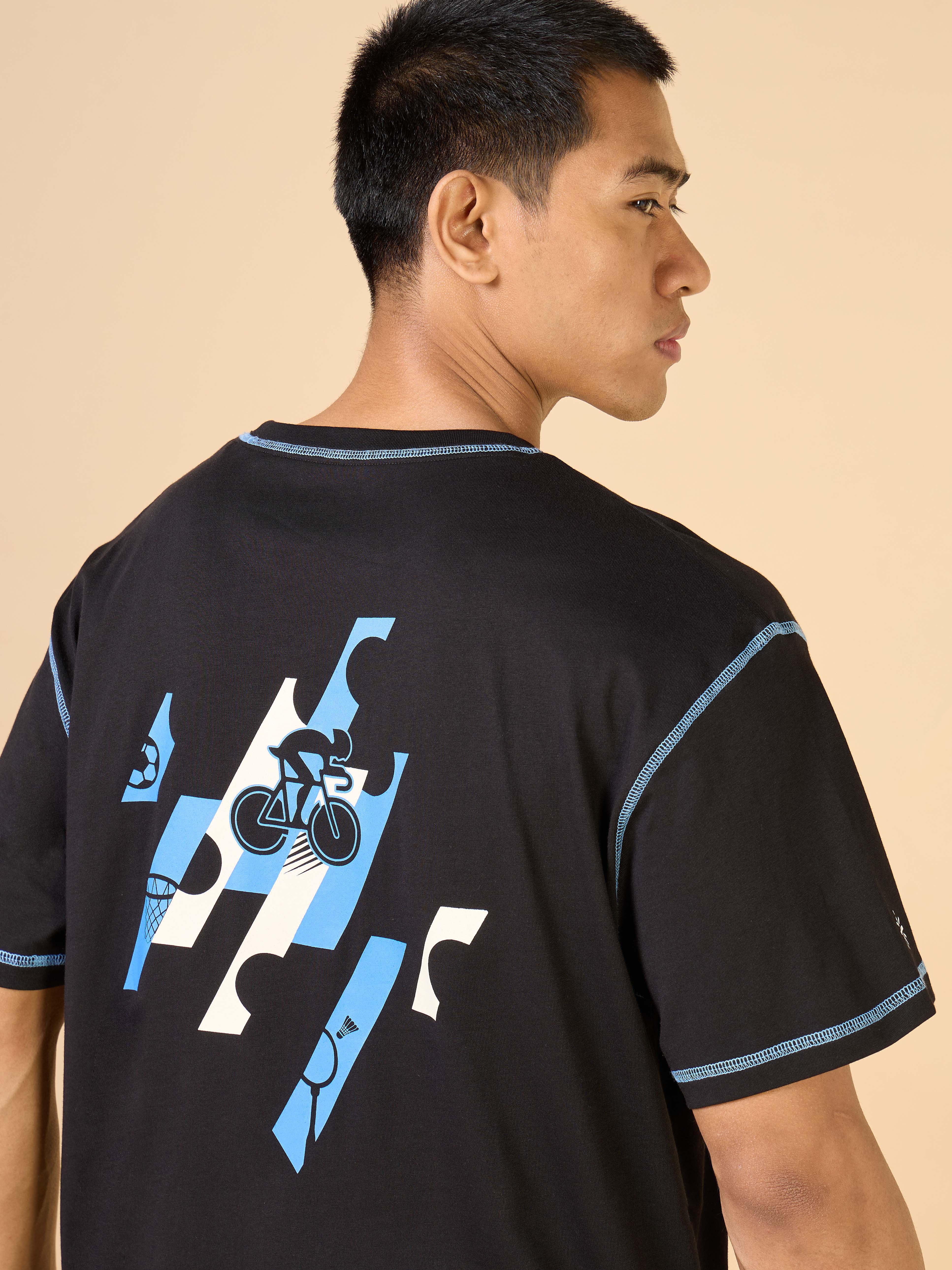 Men's Black United Sports Relaxed fit T-shirt